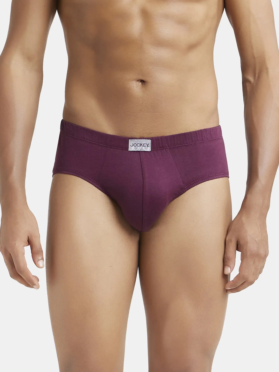 

Jockey Combed Cotton Brief with Ultrasoft Concealed Waistband-8035, Purple