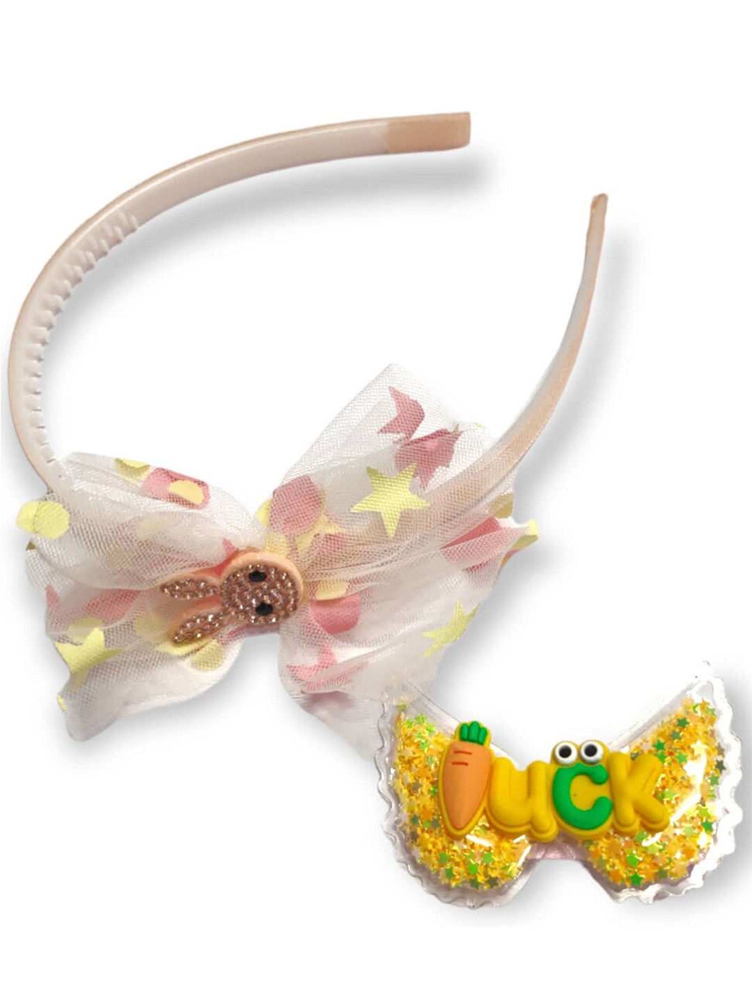 

Proplady Unisex Kids Yellow & Green Set of 2 Embellished Hair Accessory Set