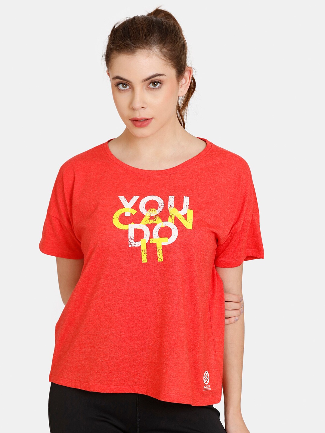 

Rosaline by Zivame Red & imperial red Print Top