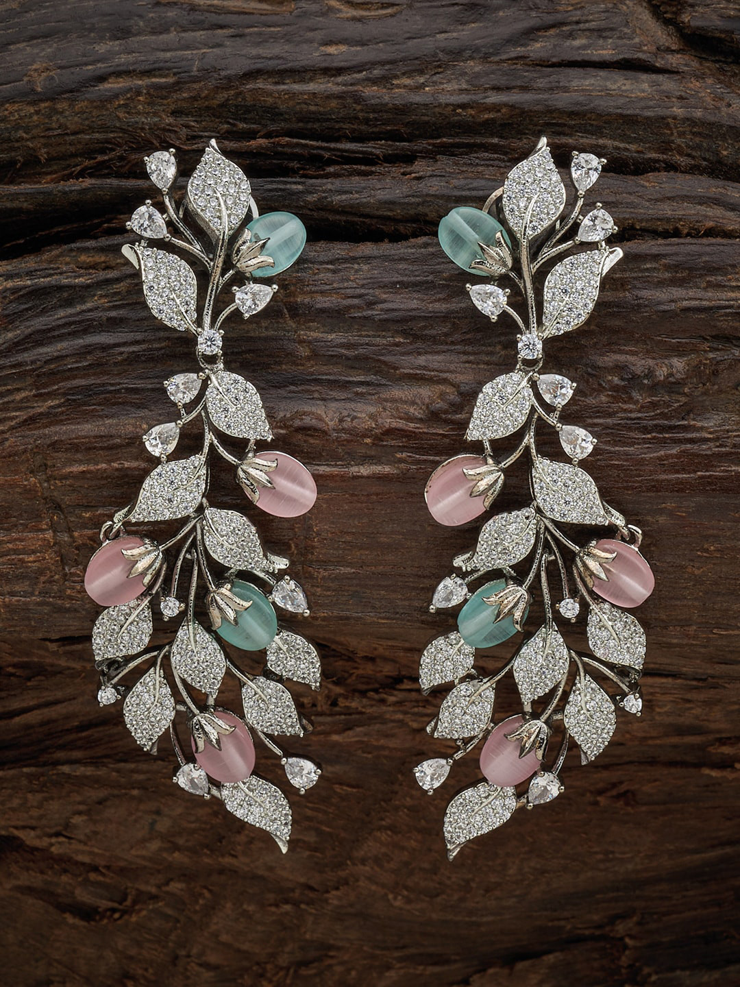 

Kushal's Fashion Jewellery Pink Floral Drop Earrings