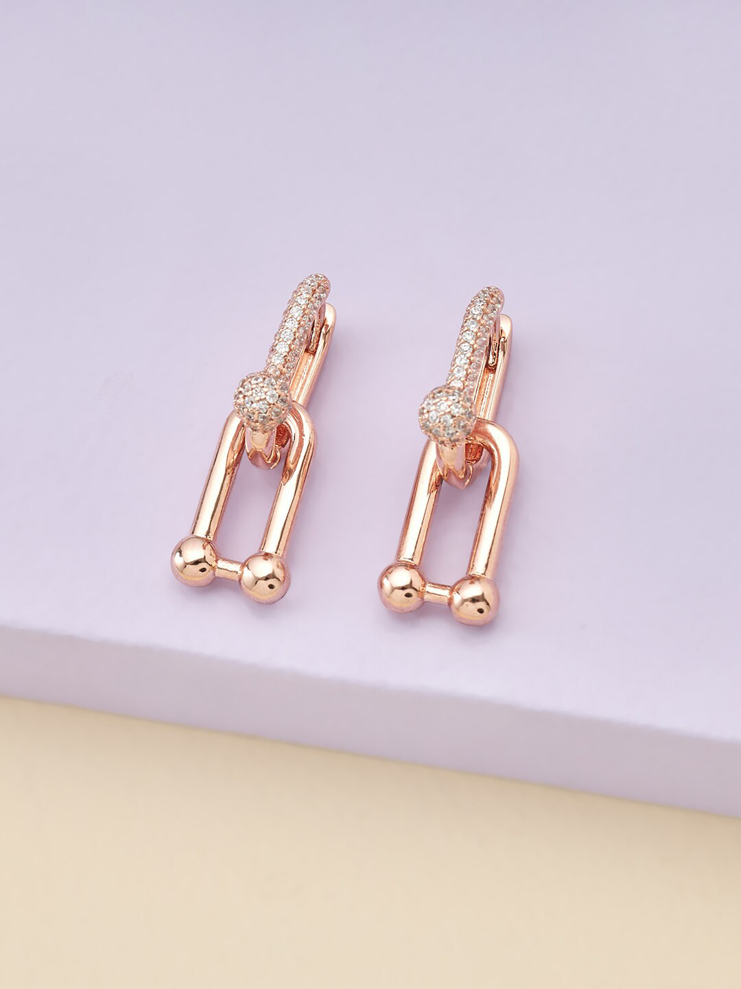 

Kushal's Fashion Jewellery White Contemporary Studs Earrings