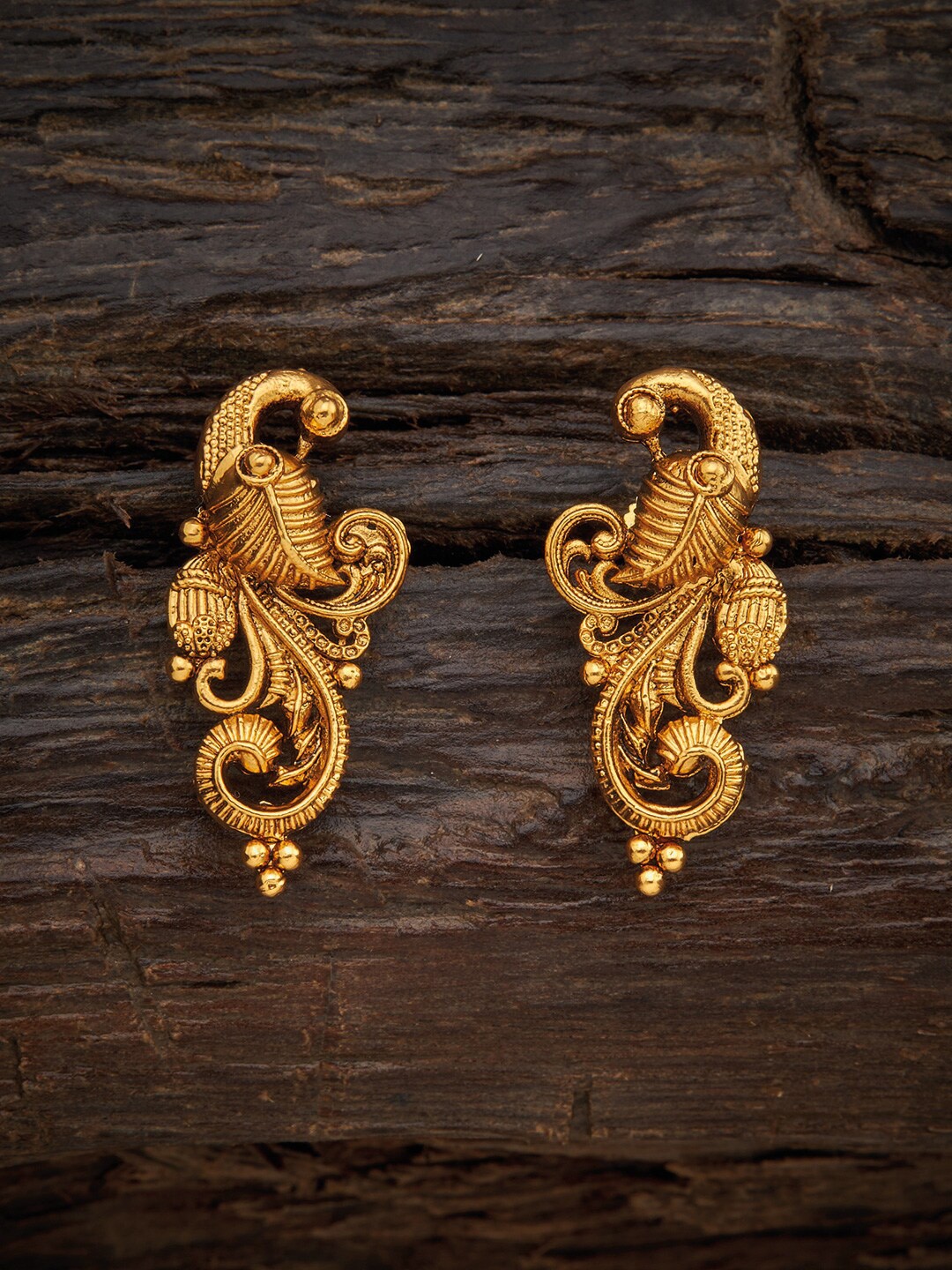 

Kushal's Fashion Jewellery Peacock Shaped Drop Earrings, Na