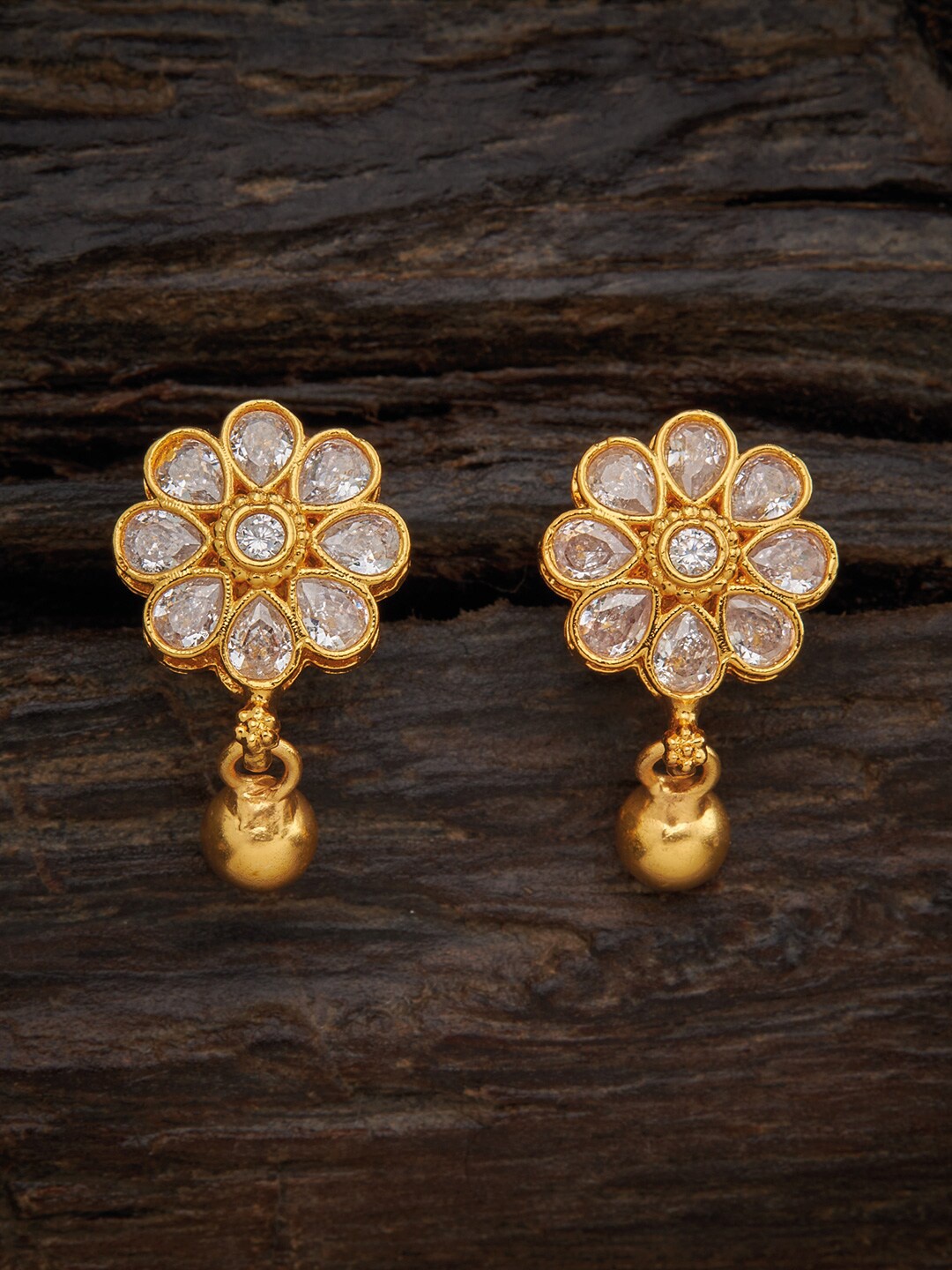 

Kushals Fashion Jewellery 92.5 Silver White Floral Drop Earrings