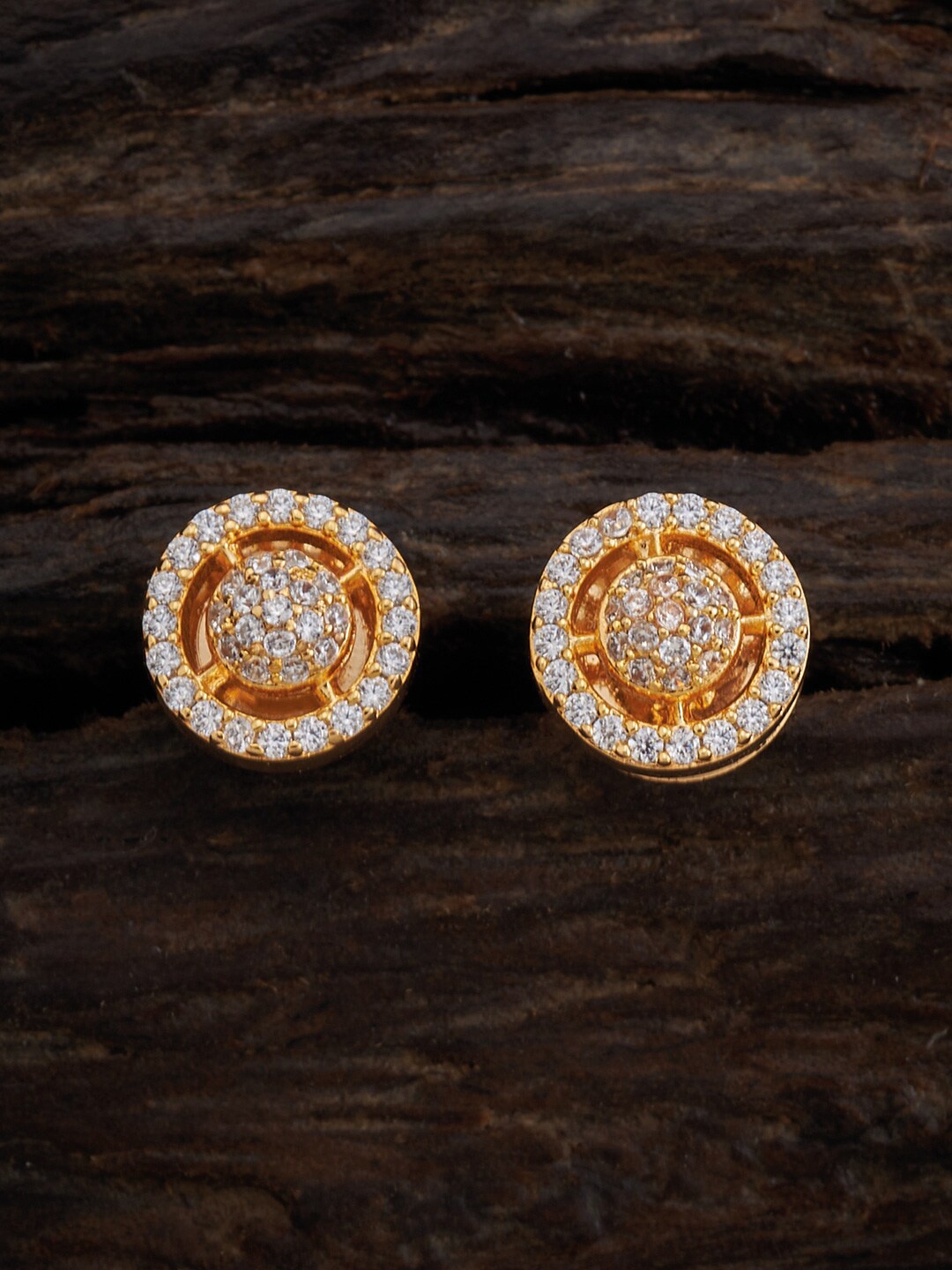 

Kushal's Fashion Jewellery White Circular Studs Earrings