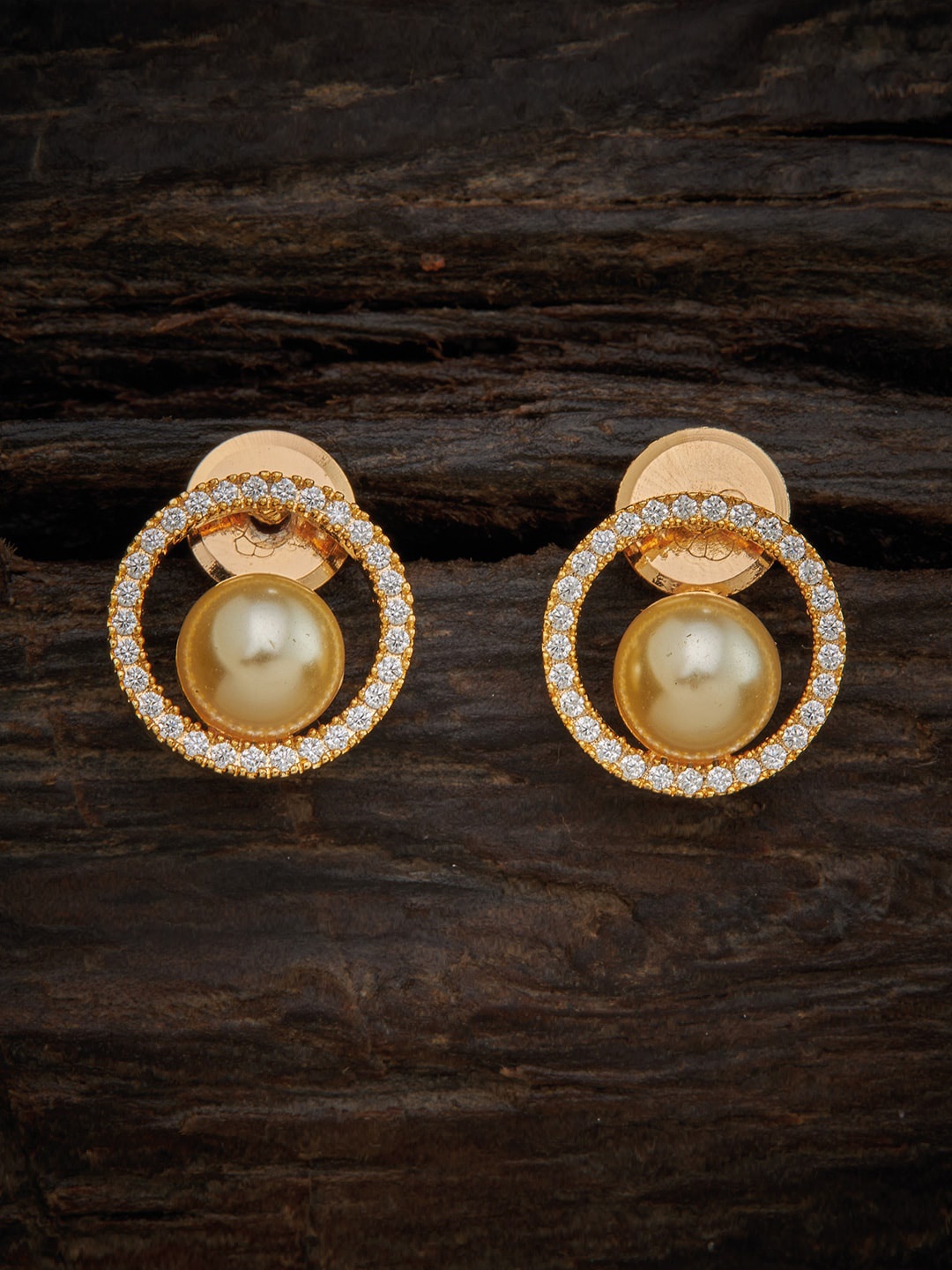 

Kushal's Fashion Jewellery White Circular Studs Earrings