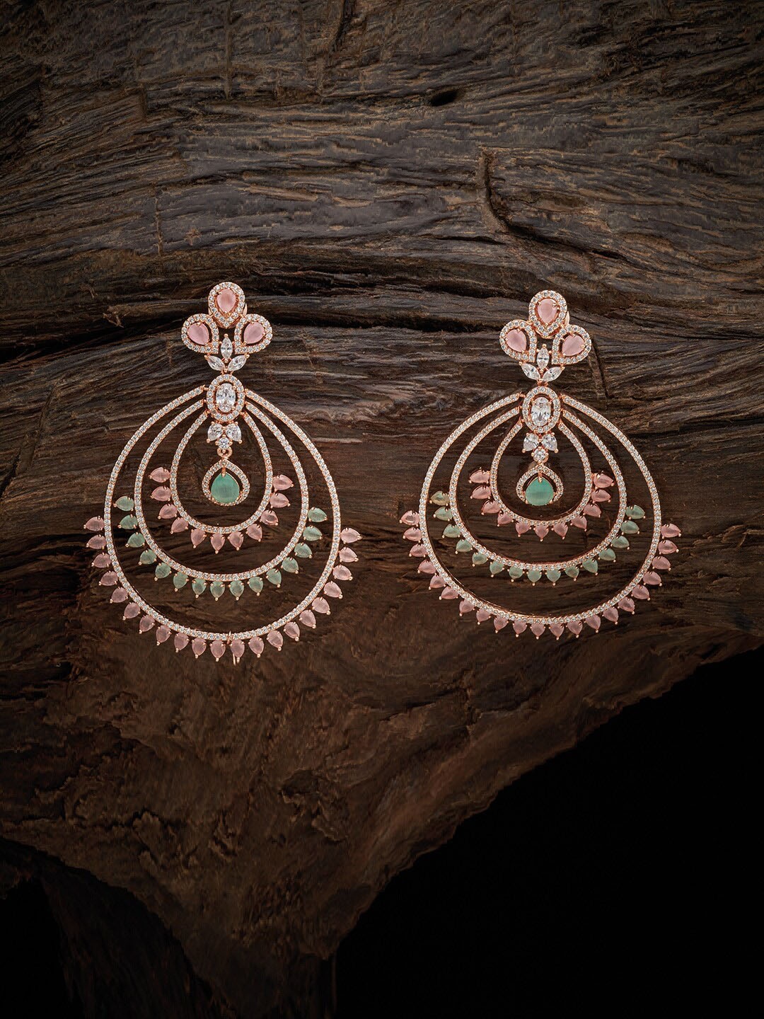 

Kushal's Fashion Jewellery Pink Floral Drop Earrings