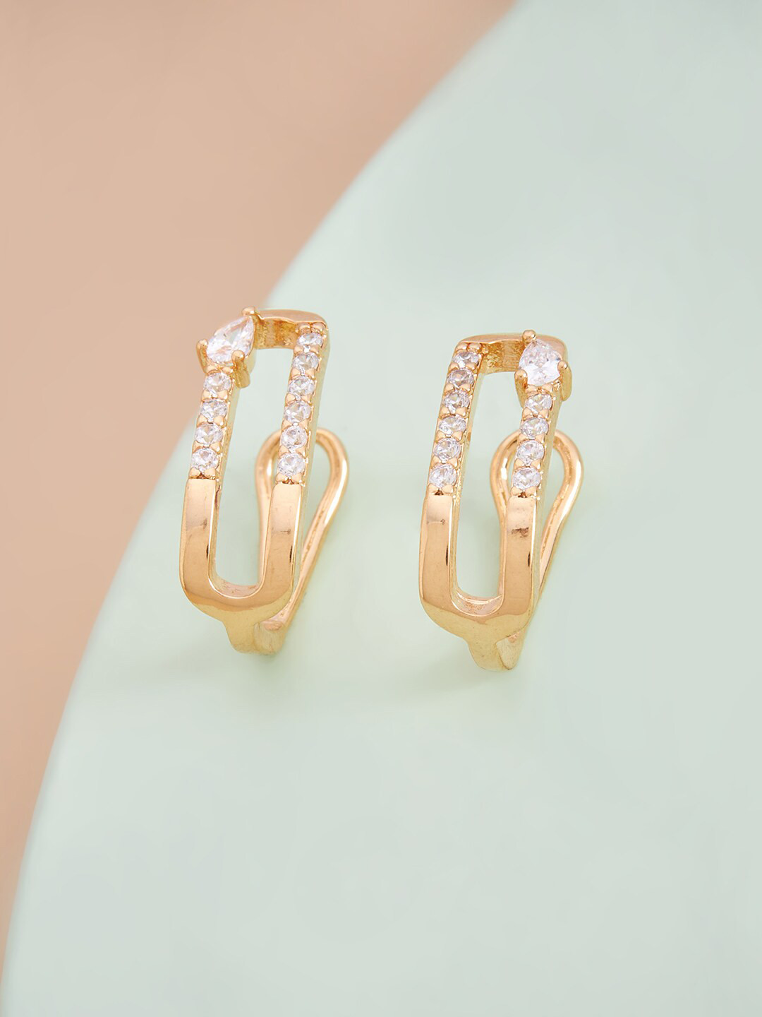 

Kushal's Fashion Jewellery White Contemporary Studs Earrings