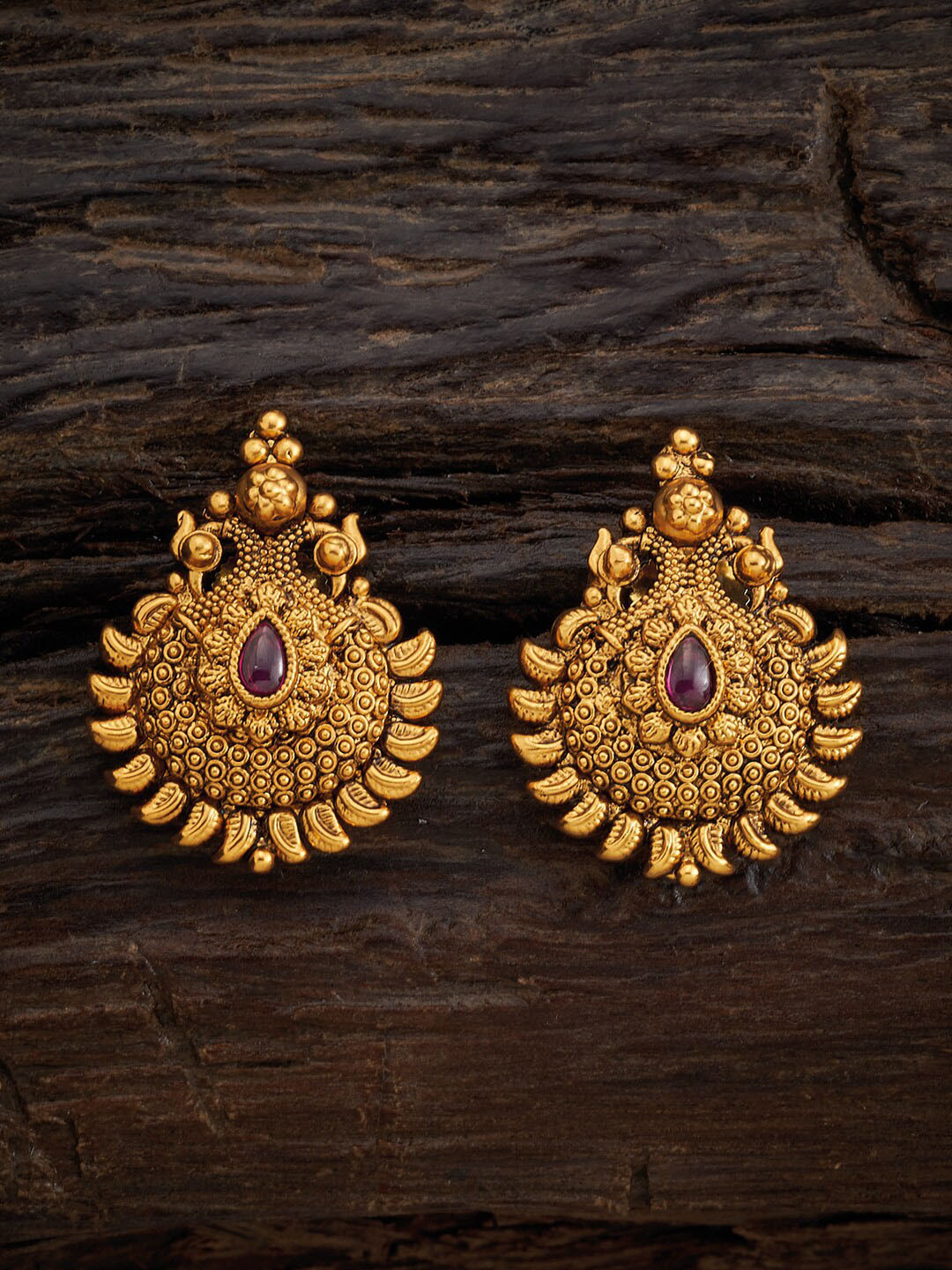 

Kushal's Fashion Jewellery Red Classic Studs Earrings