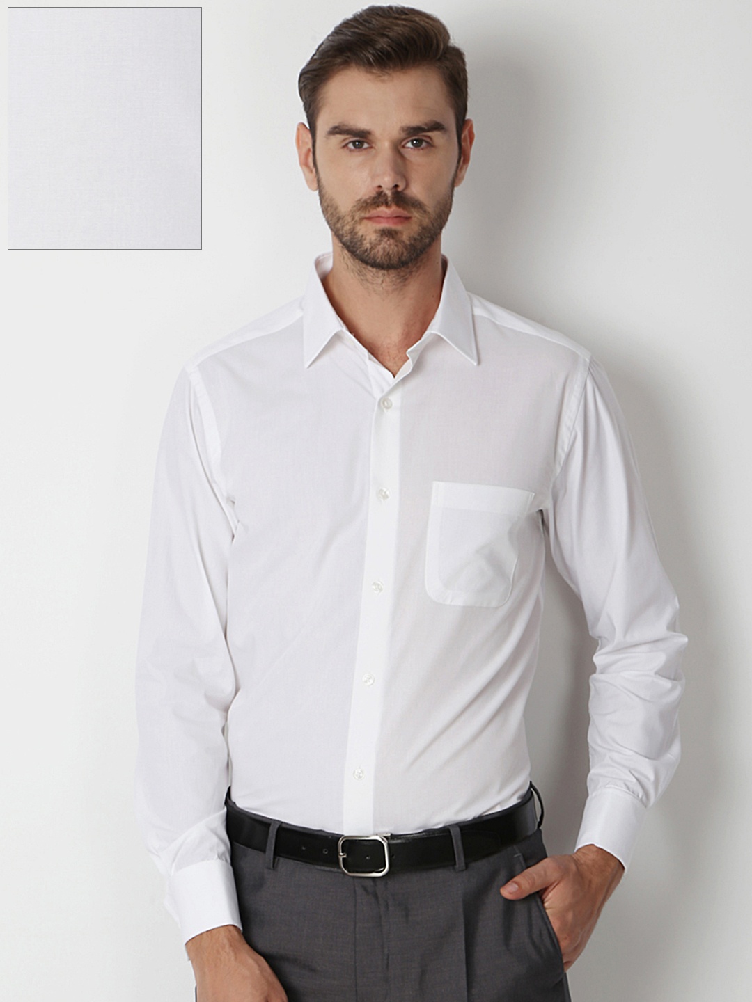 

Peter England Men White Nuvo Regular Fit Solid Formal Shirt