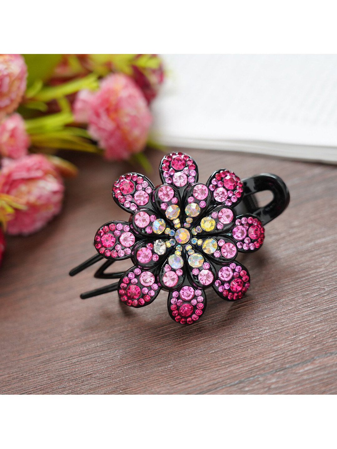

MIZORRI Women Pink & White Claw Clip