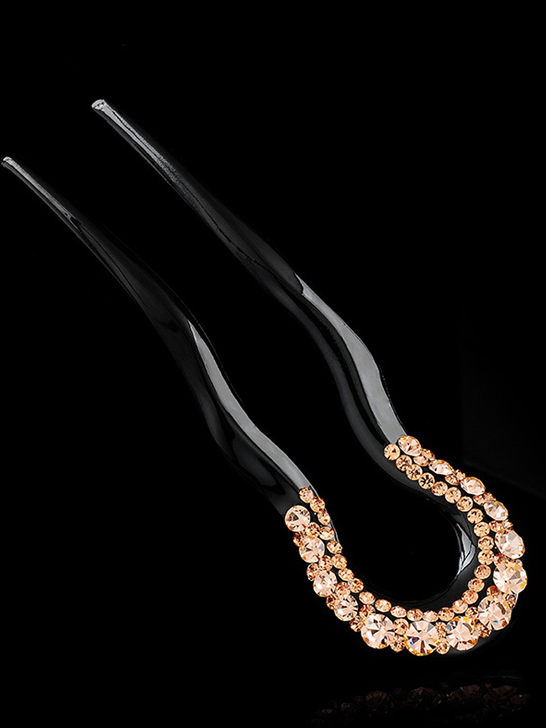 

MIZORRI Women Gold-Toned & Black Hair Accessory Set of