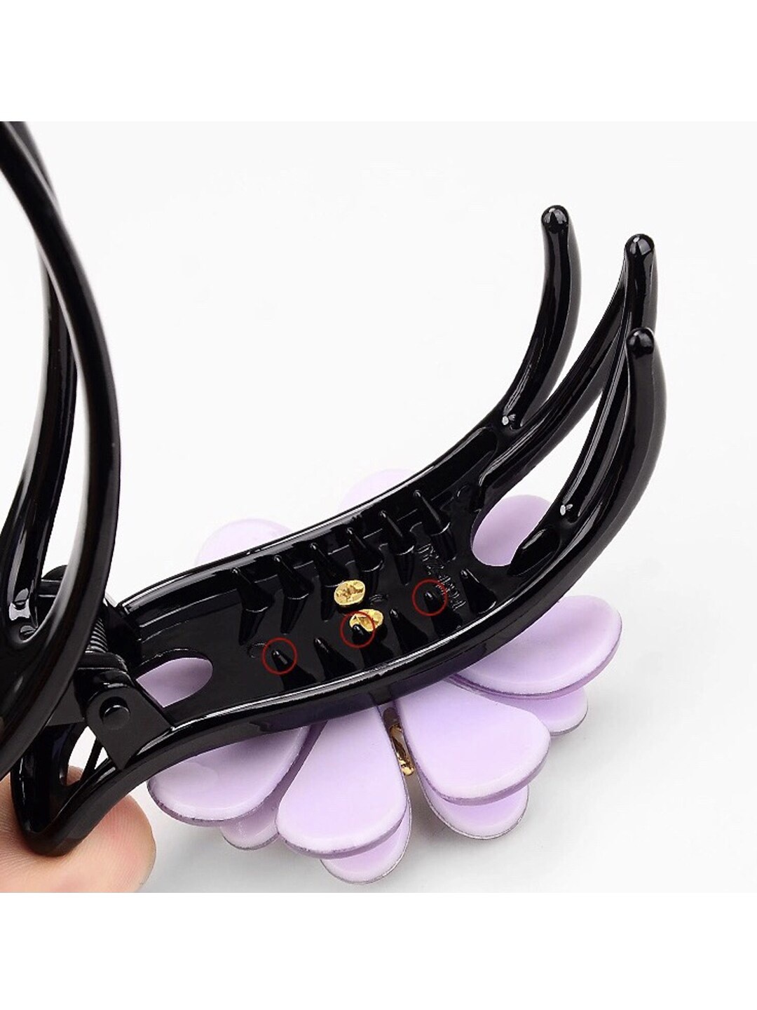 

MIZORRI Women Purple & Black Embellished Claw Clip