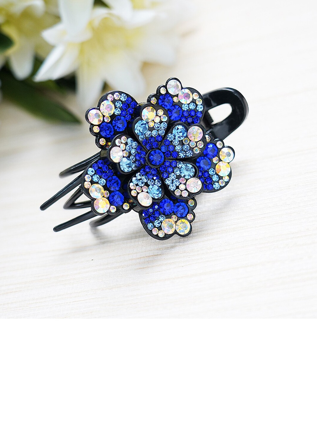 

MIZORRI Women Blue & White Claw Clip