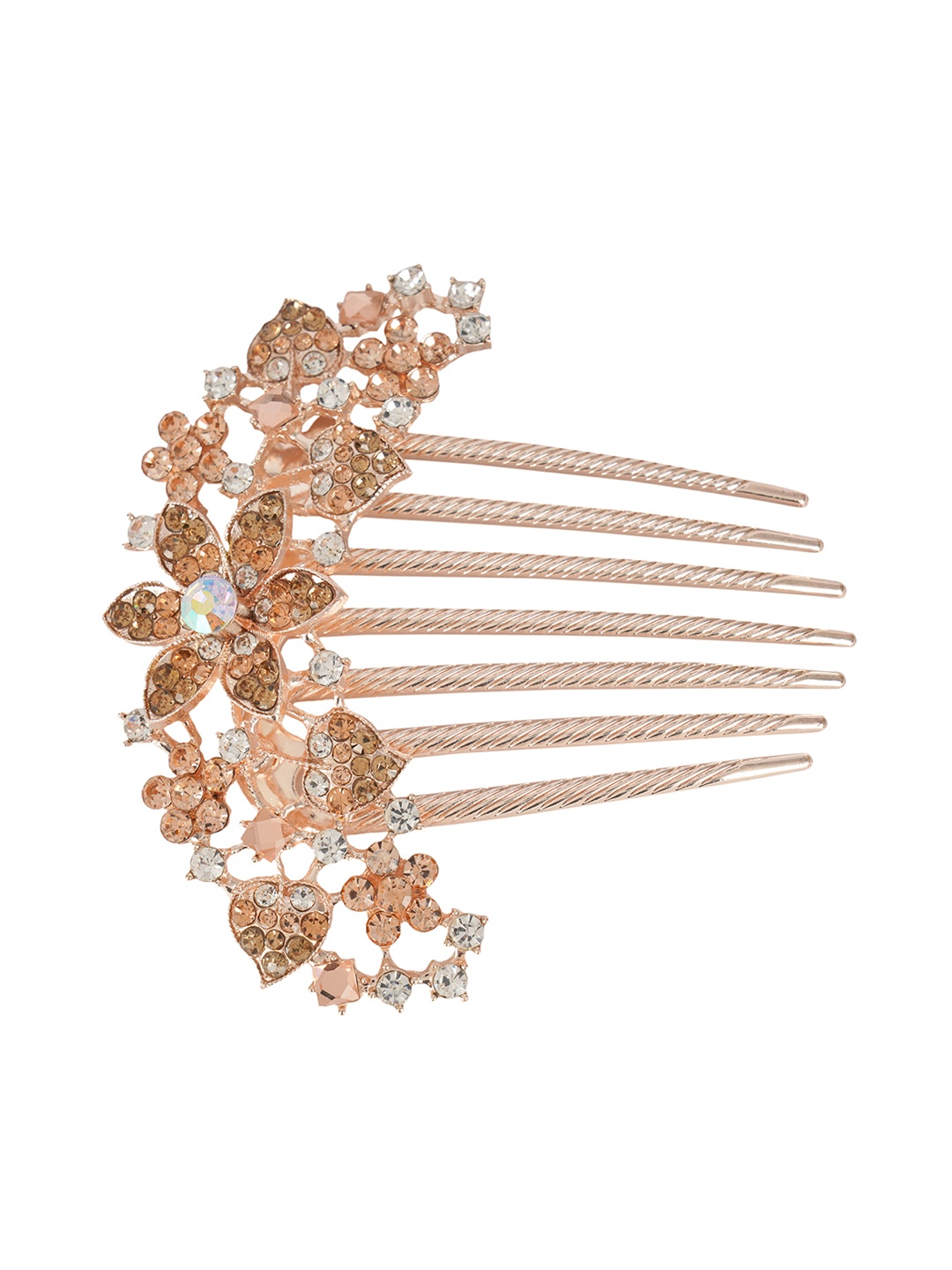 

MIZORRI Women Gold-Toned & Purple Embellished Comb Pin
