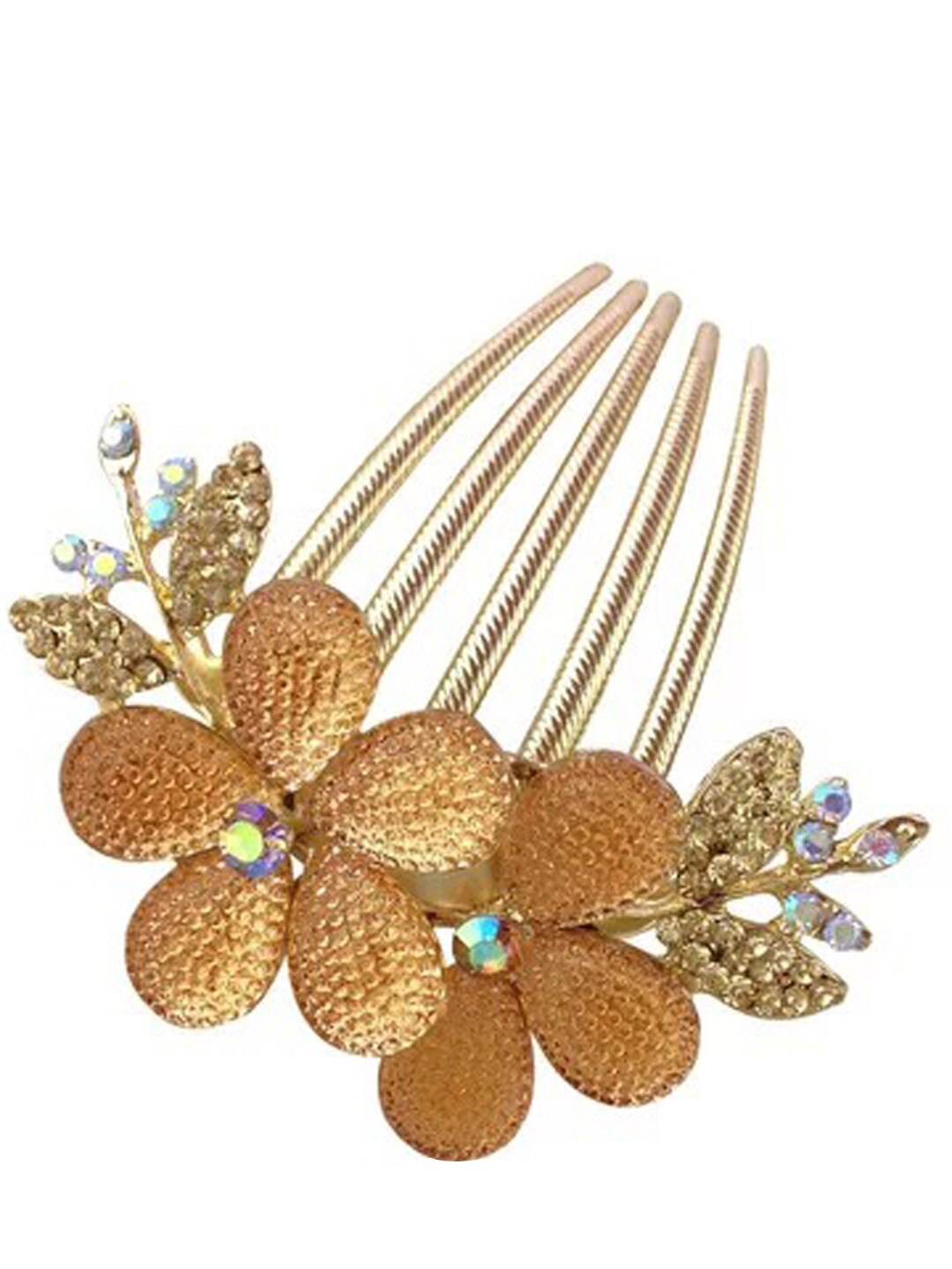 

MIZORRI Women Gold-Toned Beaded Comb Pin