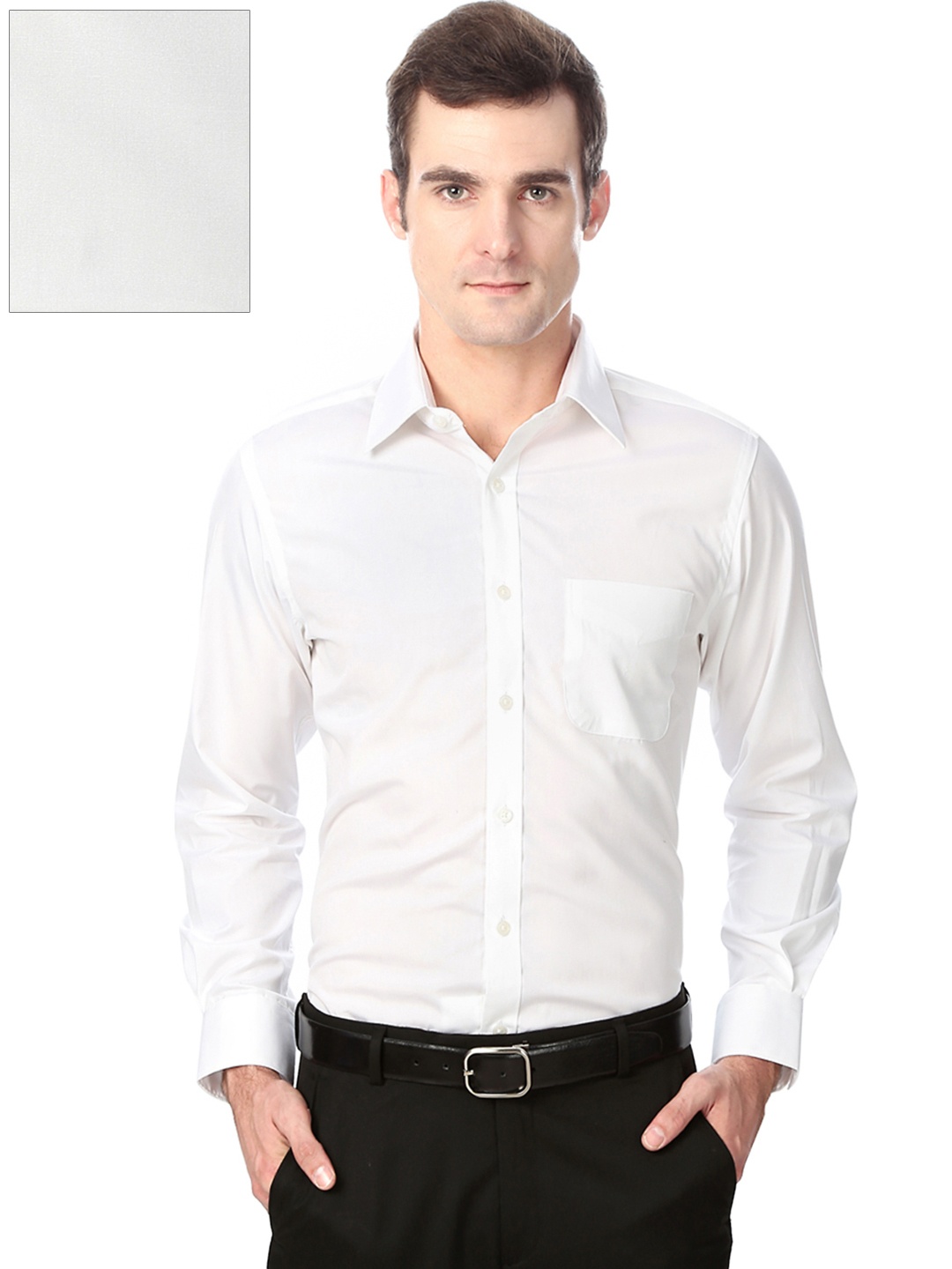 

Peter England Men White Classic Fit Solid Formal Shirt