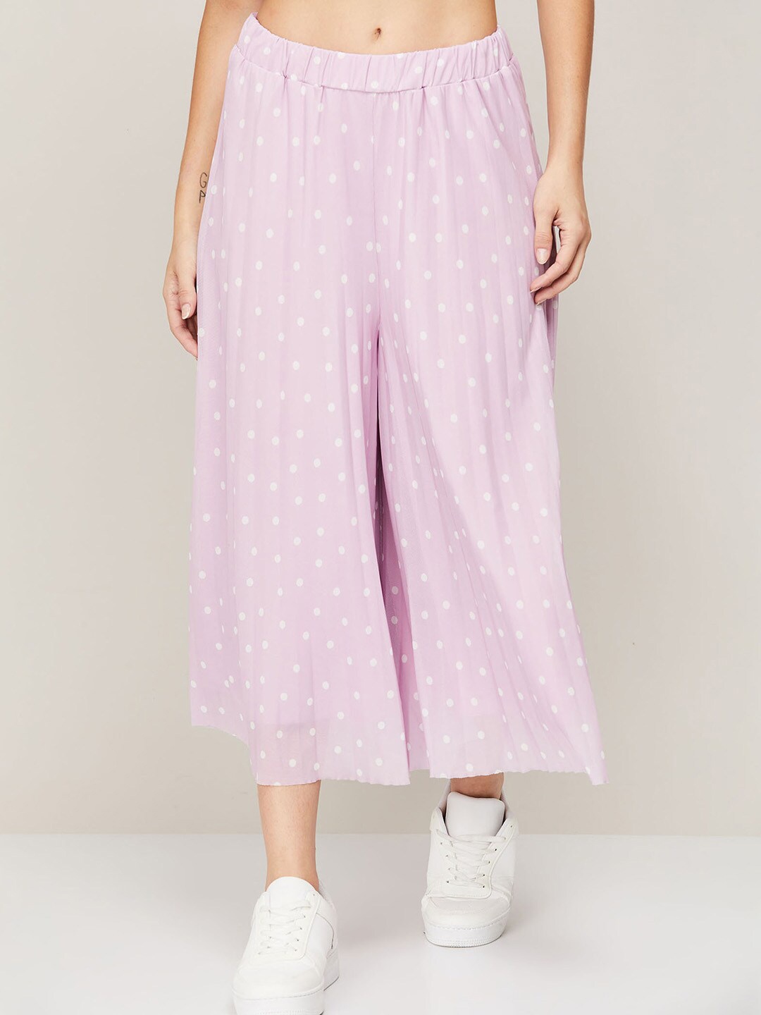 

Ginger by Lifestyle Women Purple Printed Trousers