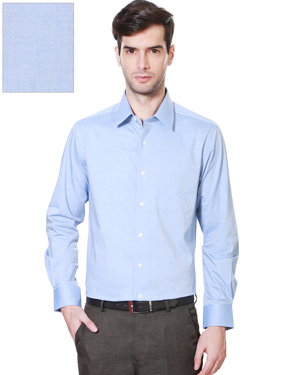 

Peter England Men Blue Classic Fit Solid Formal Shirt