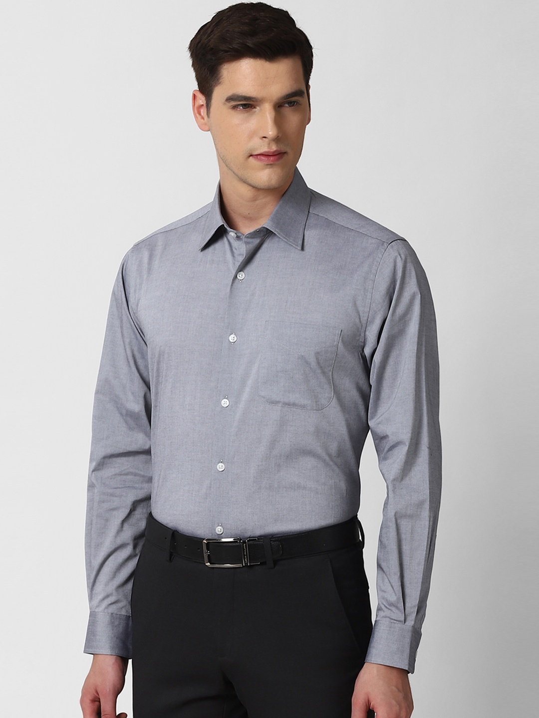 

Peter England Men Grey Classic Formal Shirt