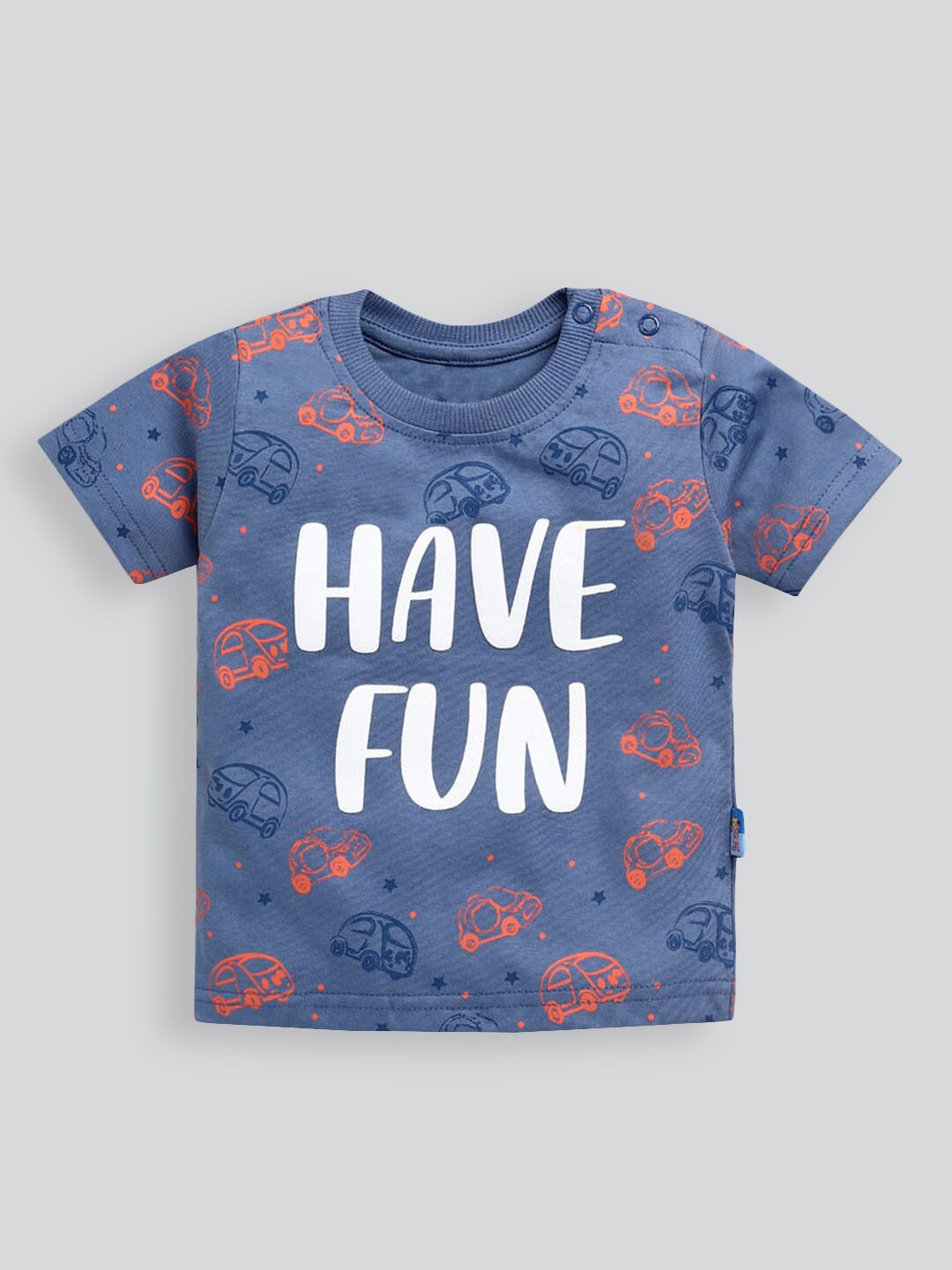 

Hopscotch Boys Grey Printed T-shirt