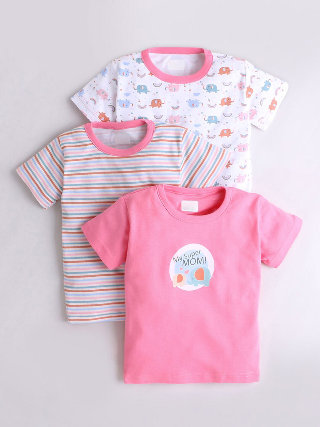 

Hopscotch Girls Pink 3 Printed Applique T-shirt