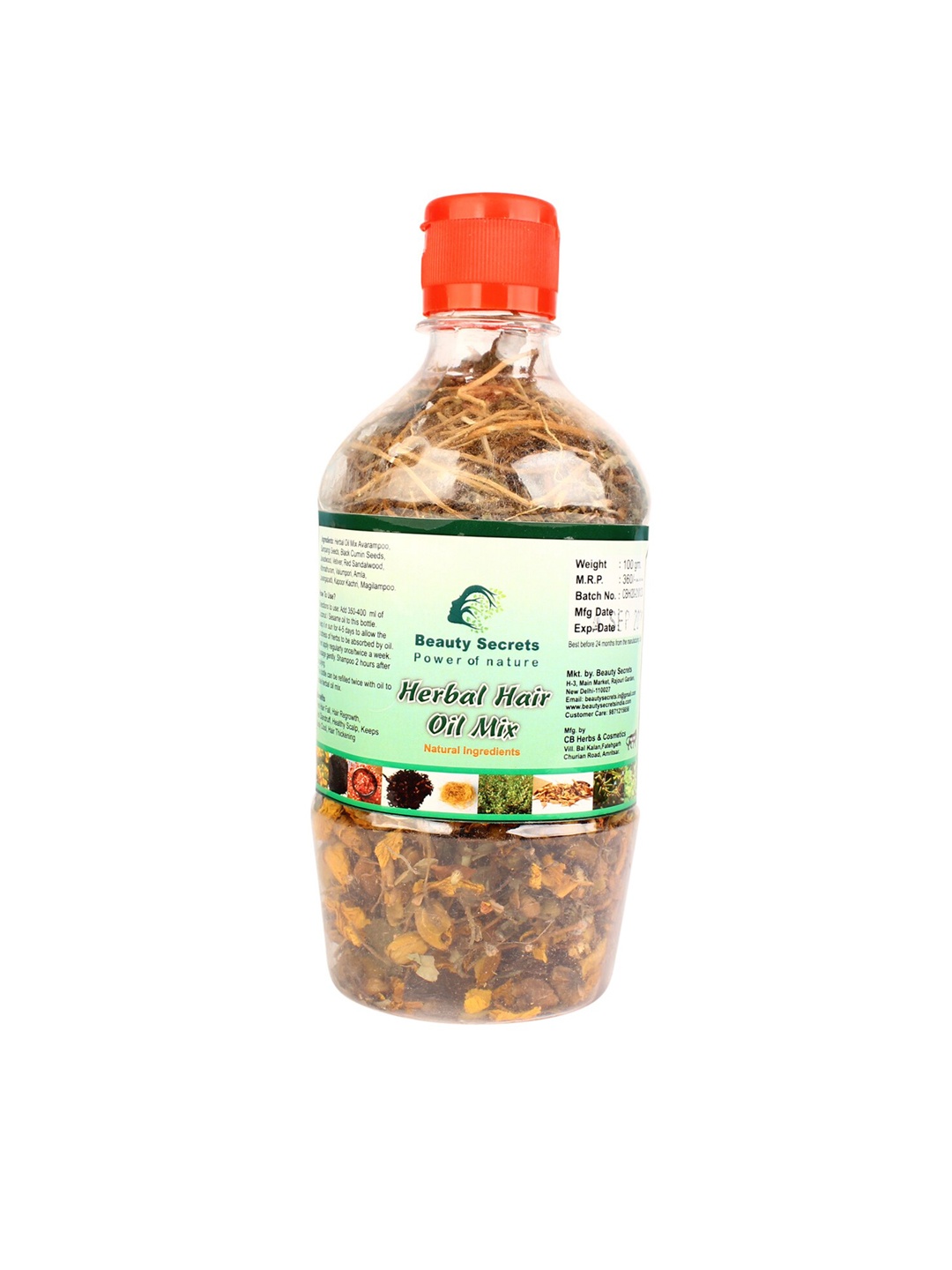 

Beauty Secrets Dry Ayurvedic Herbal Hair Oil Mix with Natural Ingredients - 100 g, Brown