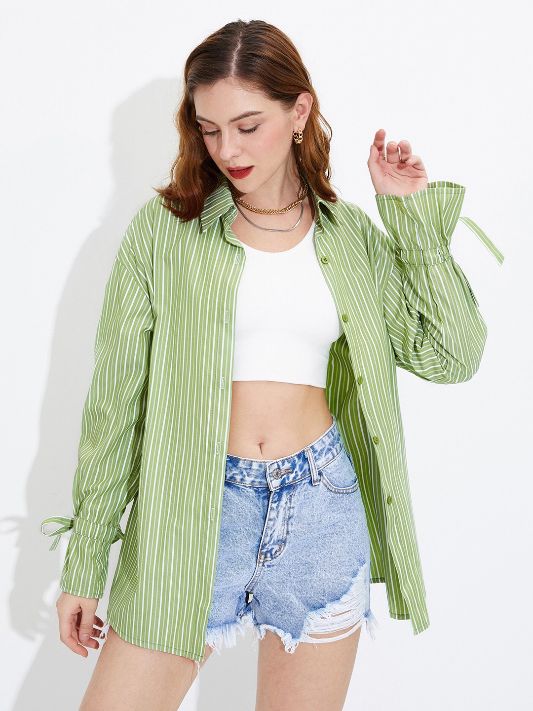 

URBANIC Green Crop Top