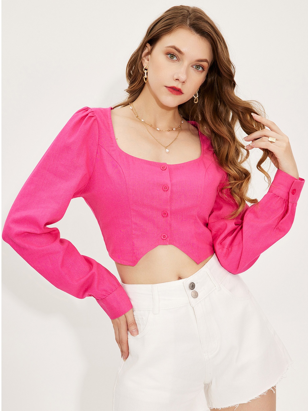 

URBANIC Red Crop Top