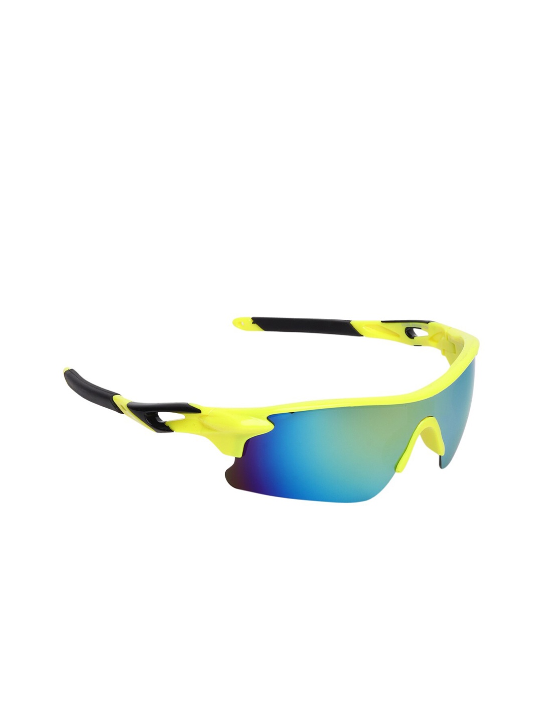 

GARTH Unisex Blue Lens & Yellow Sports Sunglasses with UV Protected Lens