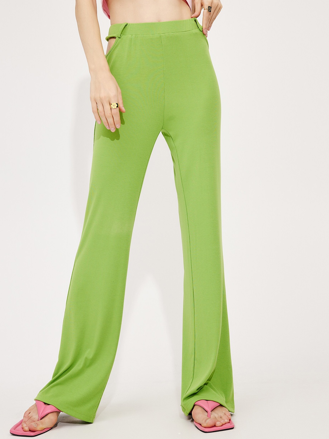 

URBANIC Women Green Trousers