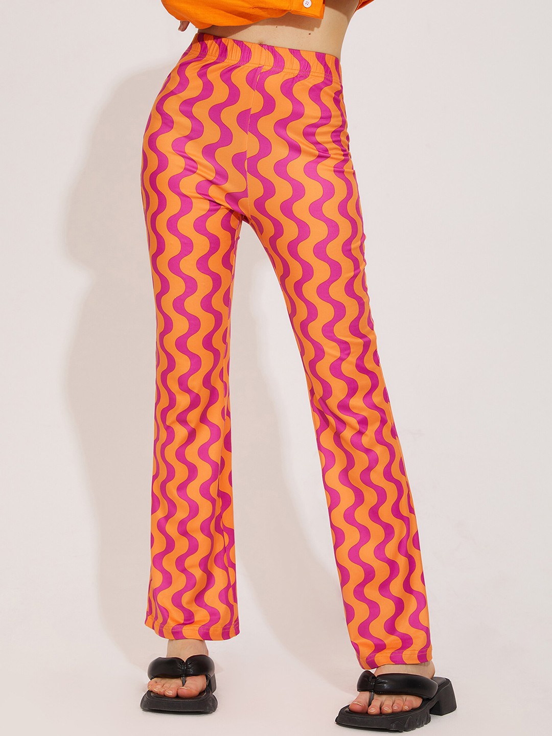 

URBANIC Women Orange Printed Jodhpuris Trousers