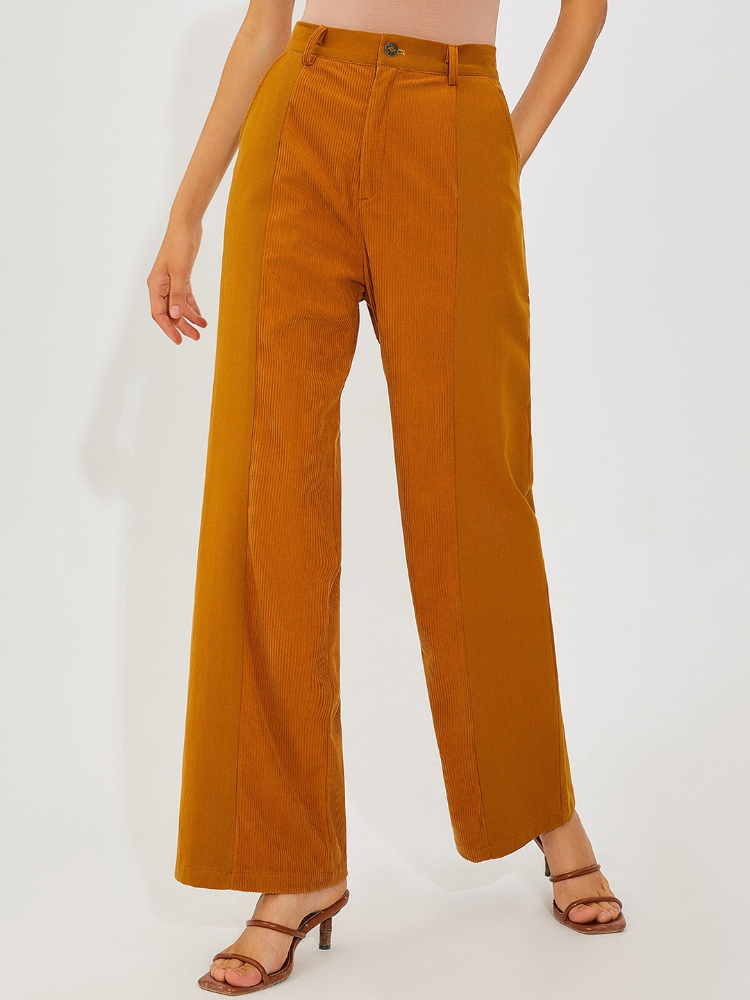 

URBANIC Women Camel Brown Trousers