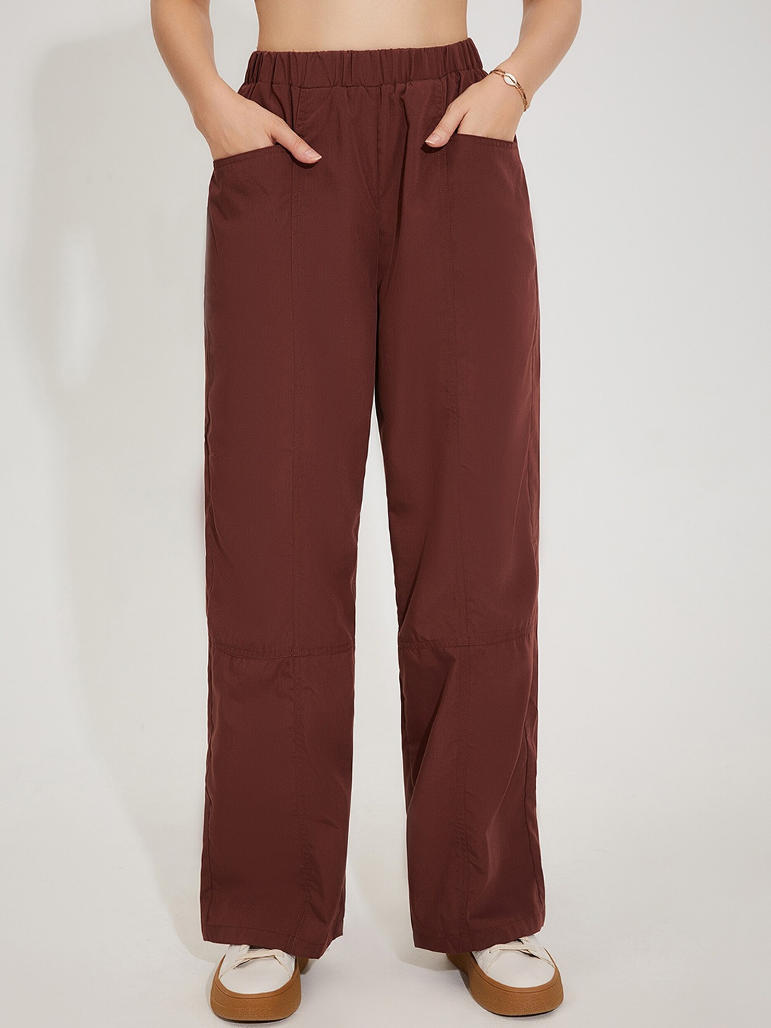 

URBANIC Women Coffee Brown Trousers