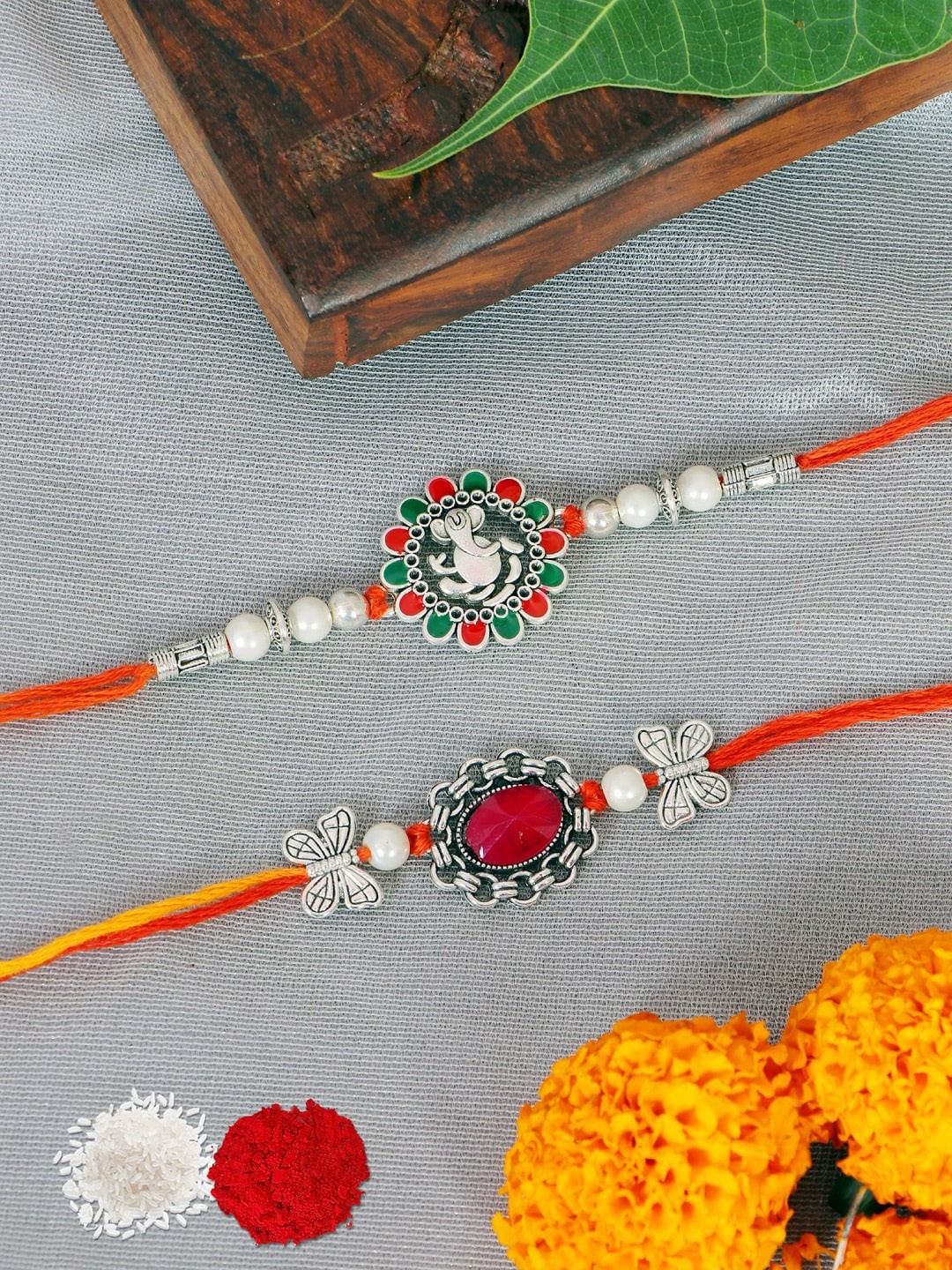 

Crunchy Fashion Pack of 2 Rakhis, Multi