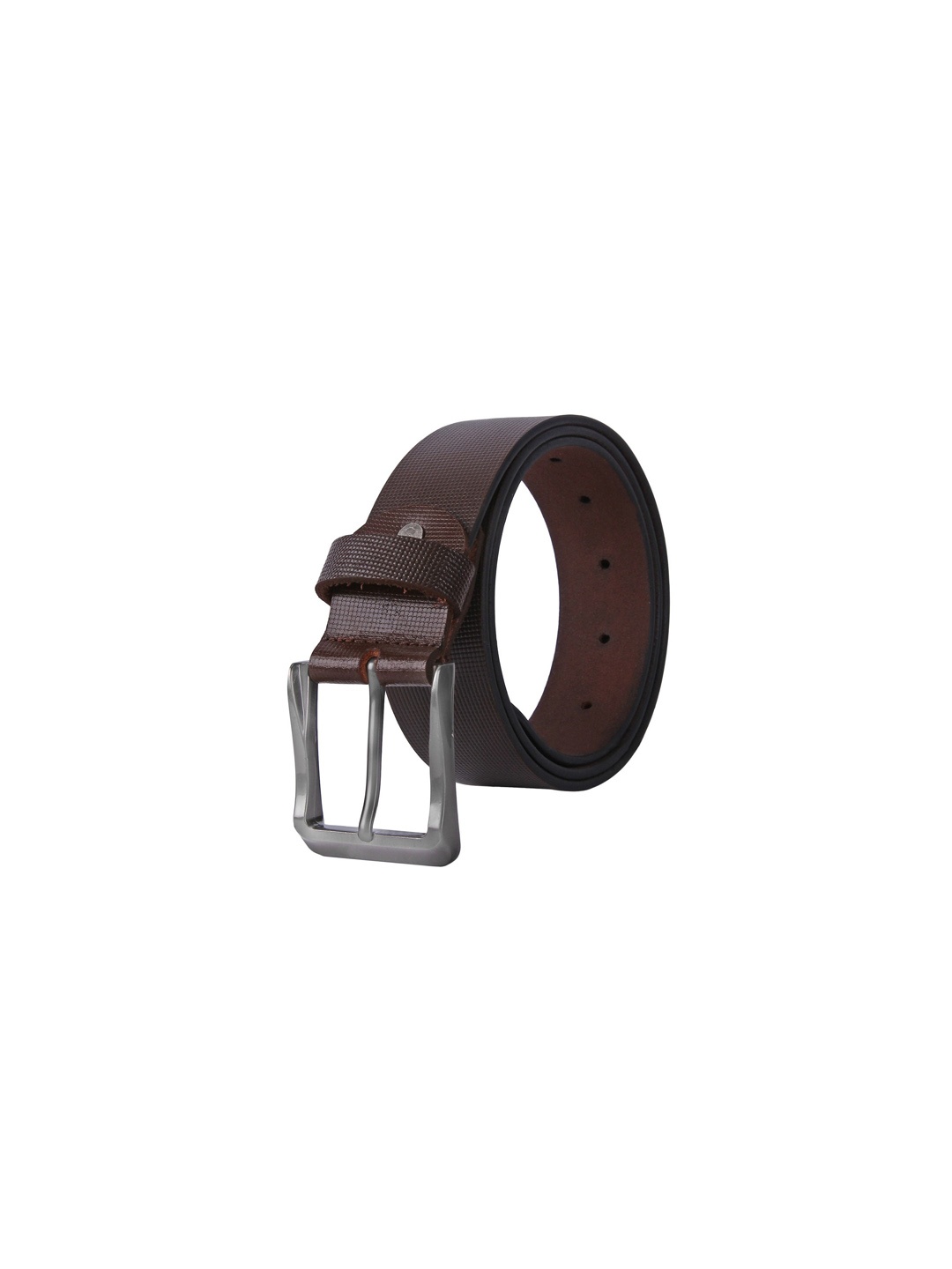 

Creature Men Brown Textured Print Genuine Leather Belts