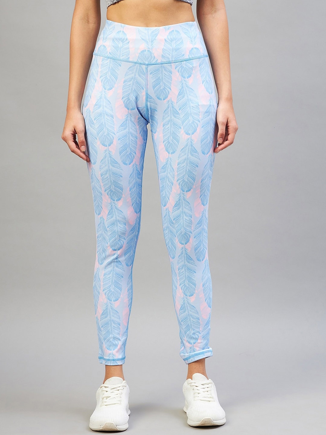 

C9 AIRWEAR Women Blue Printed Skinny Fit Tights