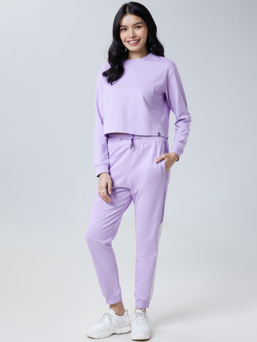 

The Souled Store Women Lavender Solid Co-Ords