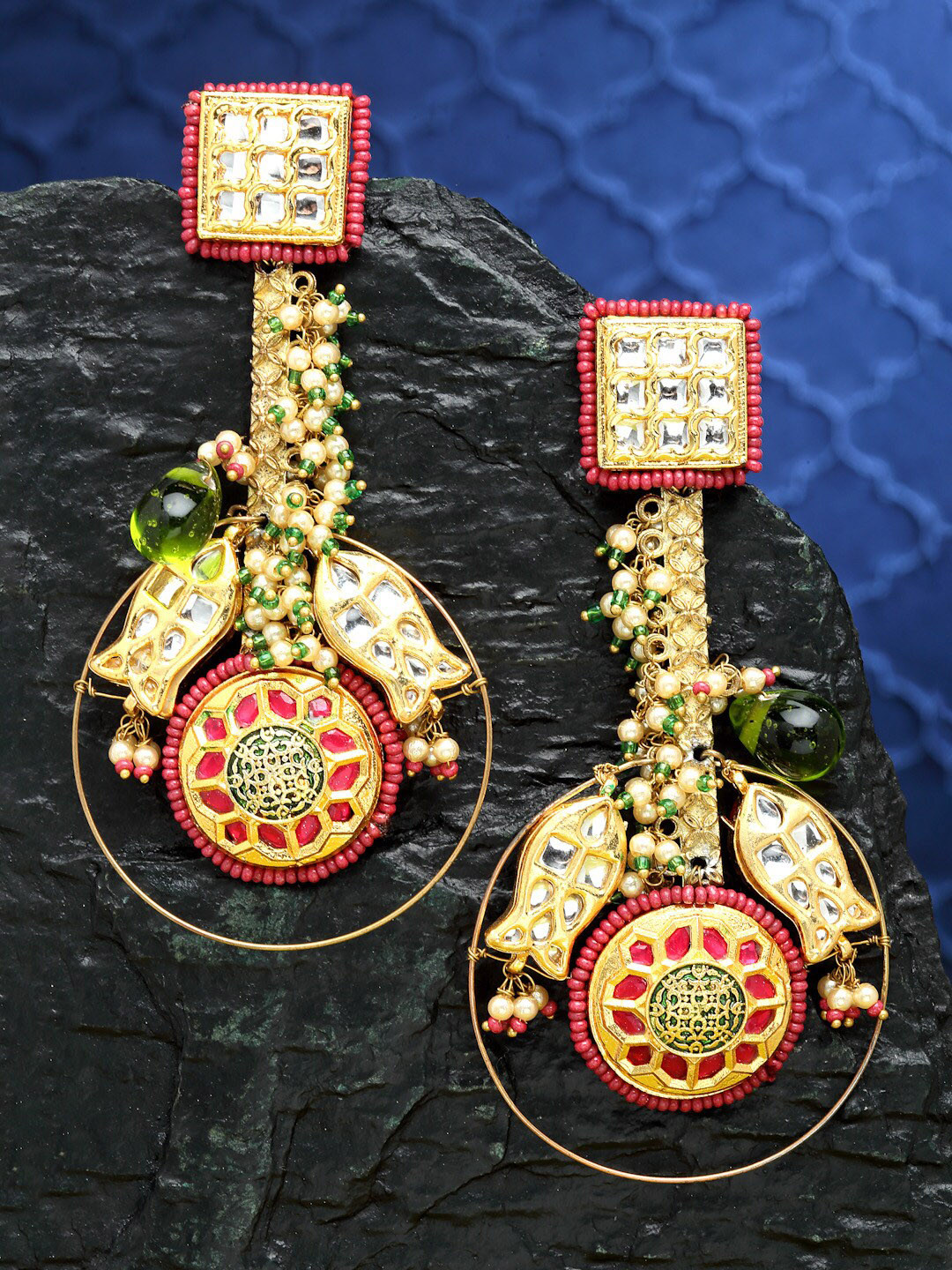 

DUGRISTYLE Red Classic Drop Earrings