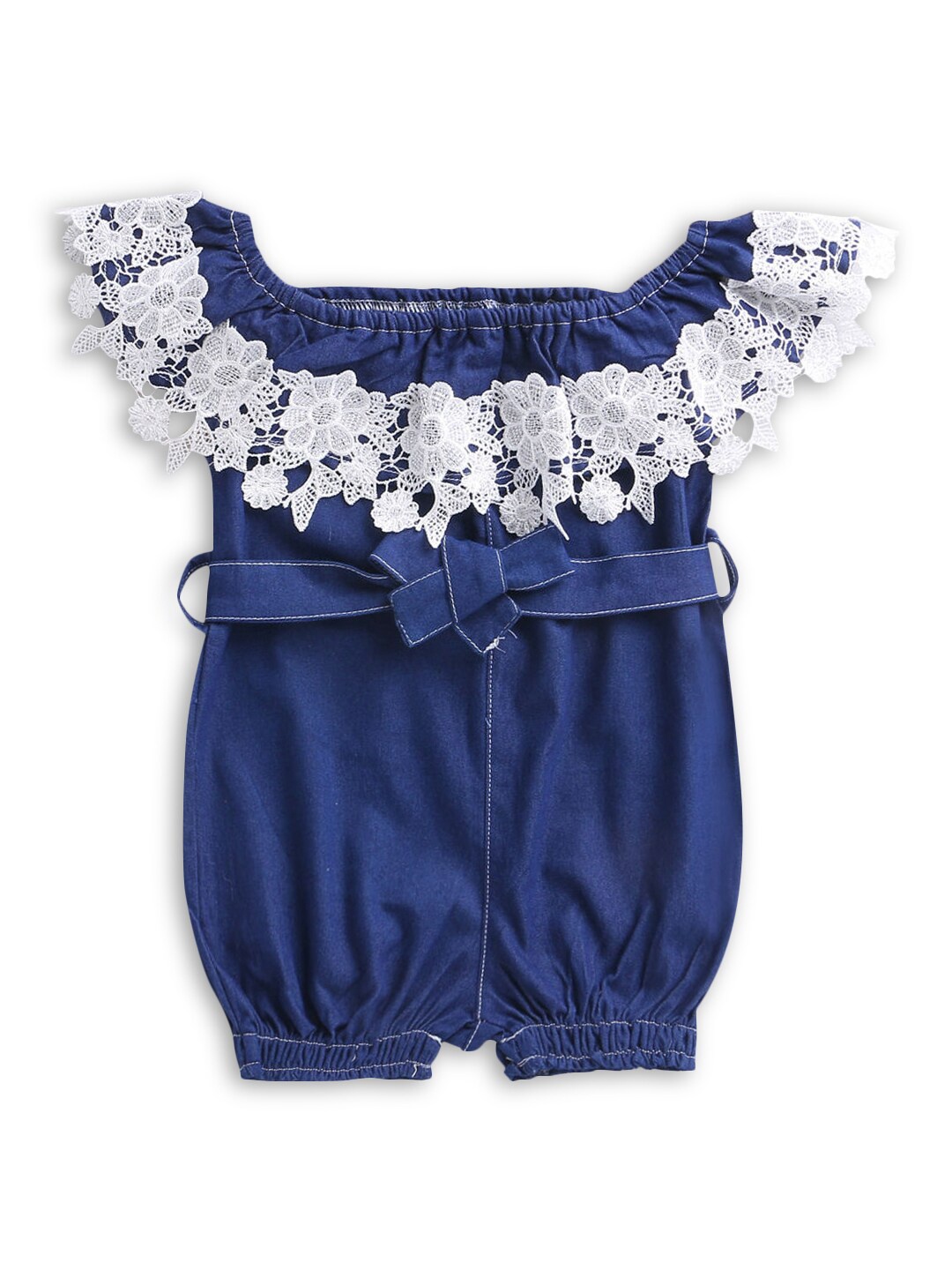 

Hopscotch Girls Navy Blue & White Jumpsuit