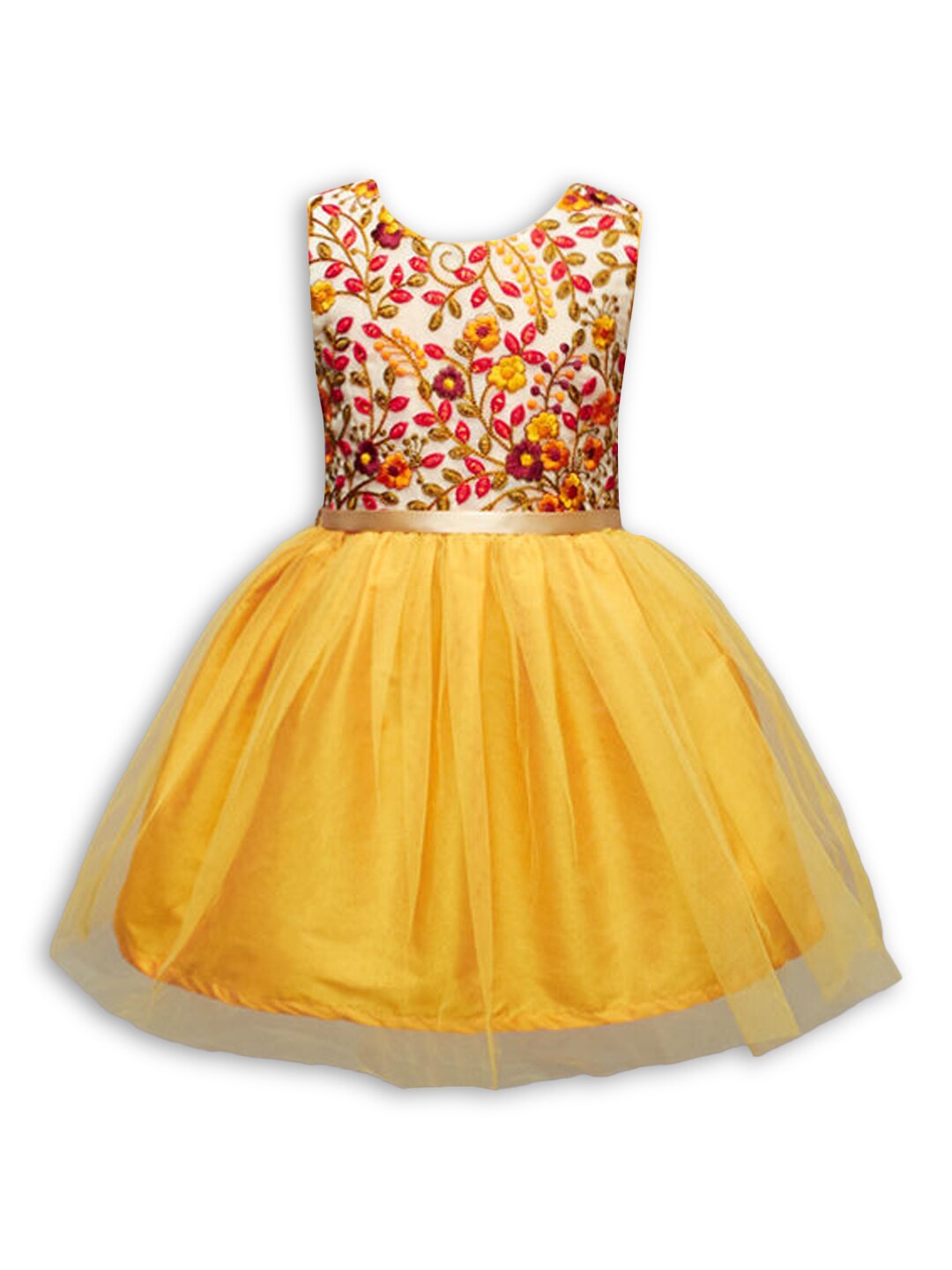 

Hopscotch Yellow Peplum Dress