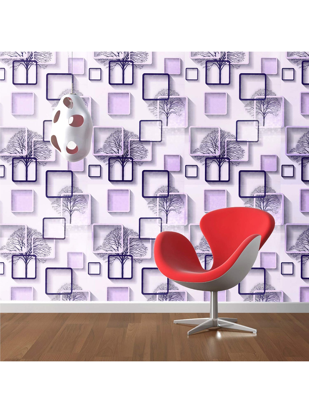 

ANNA CREATIONS Purple Colored Printed Wall Stickers