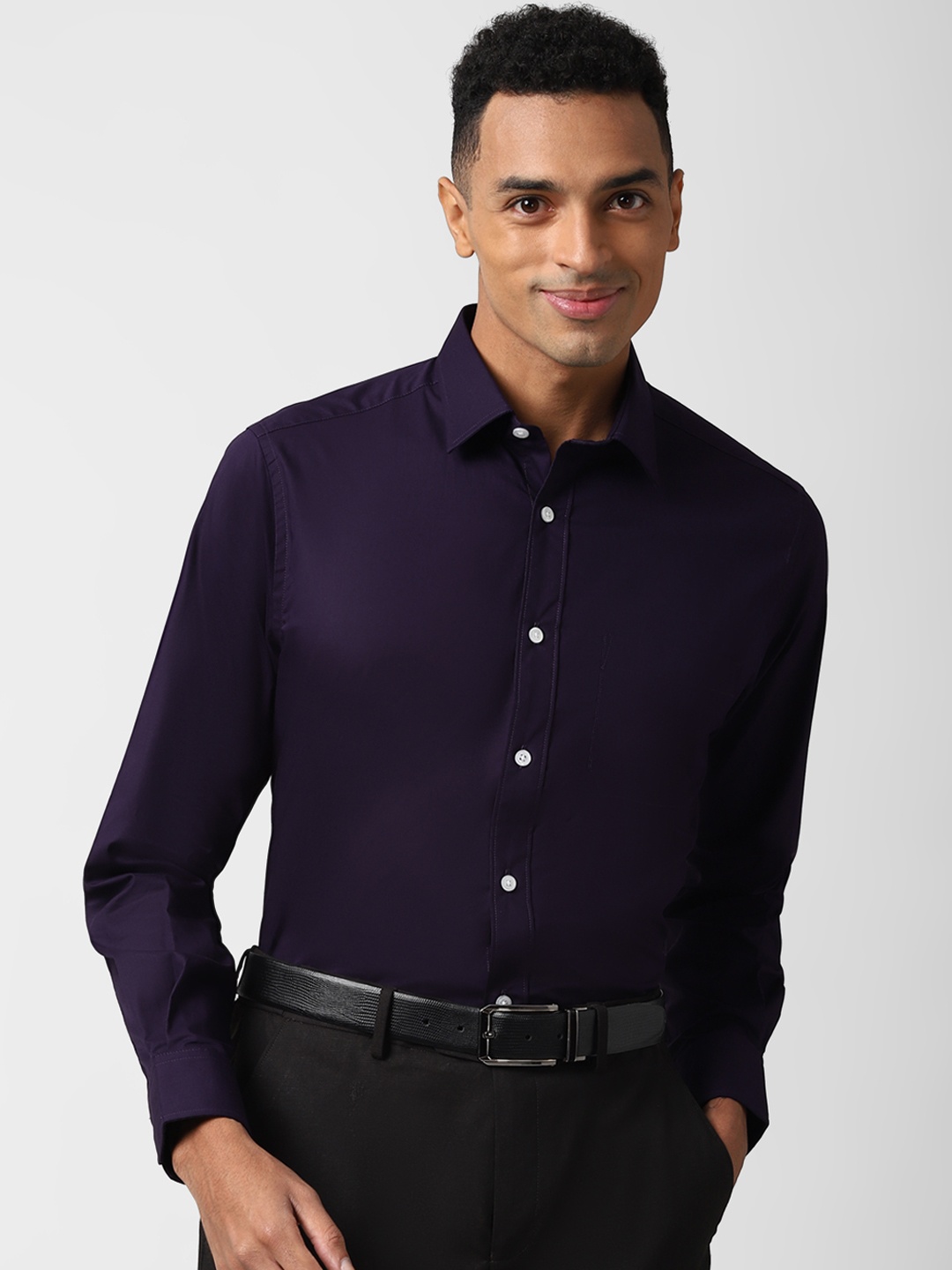 

Peter England Men Navy Blue Manhattan Slim Fit Casual Shirt