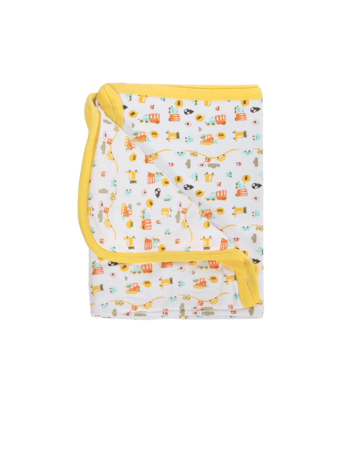 

MeeMee Kids Yellow & Orange Printed Pure Cotton Wrapper Blanket