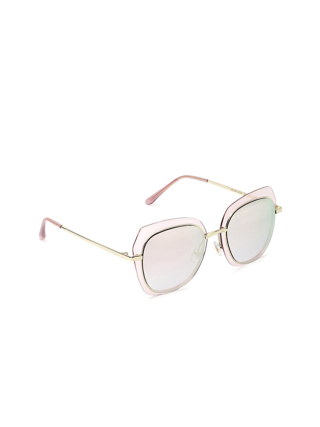 

MARC LOUIS Women Pink Lens & Gold-Toned Square Sunglasses with UV Protected Lens