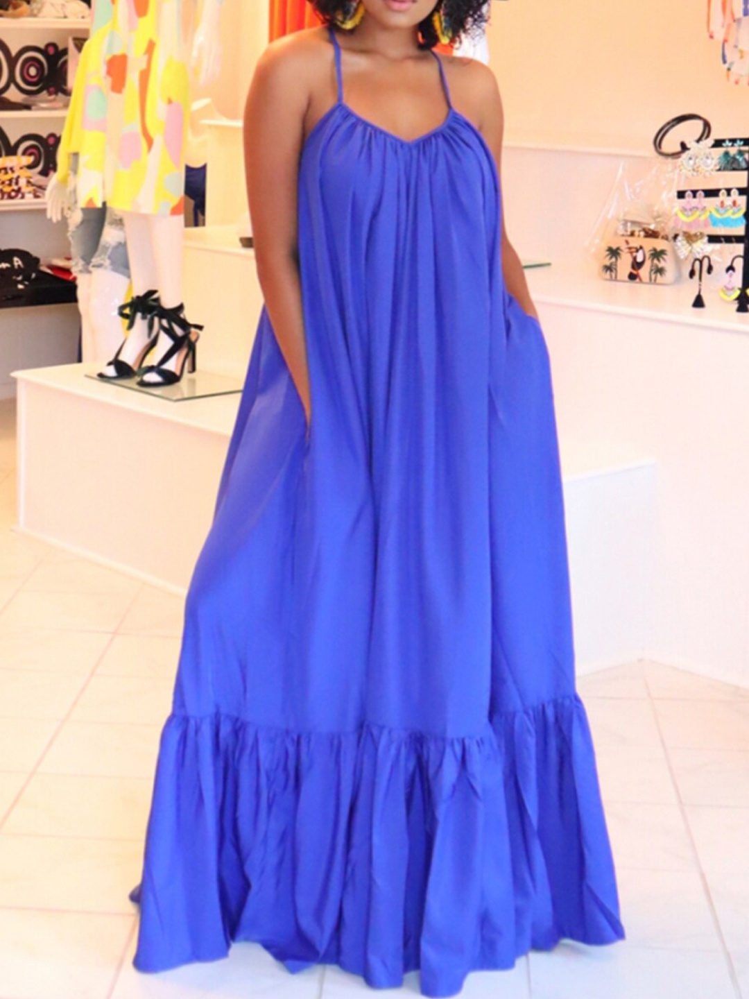 

URBANIC Blue Maxi Dress