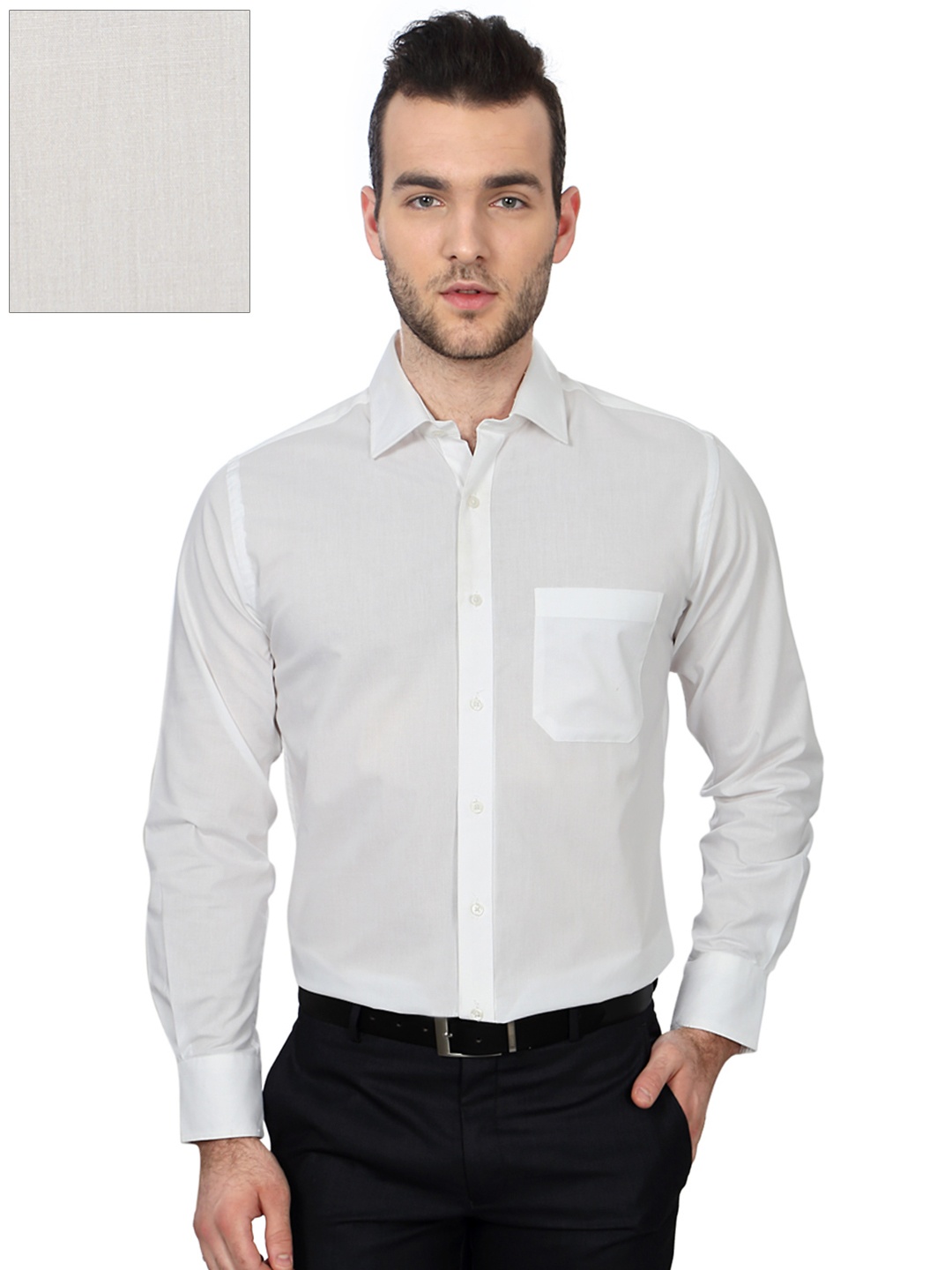 

Peter England Men White Slim Fit Formal Shirt