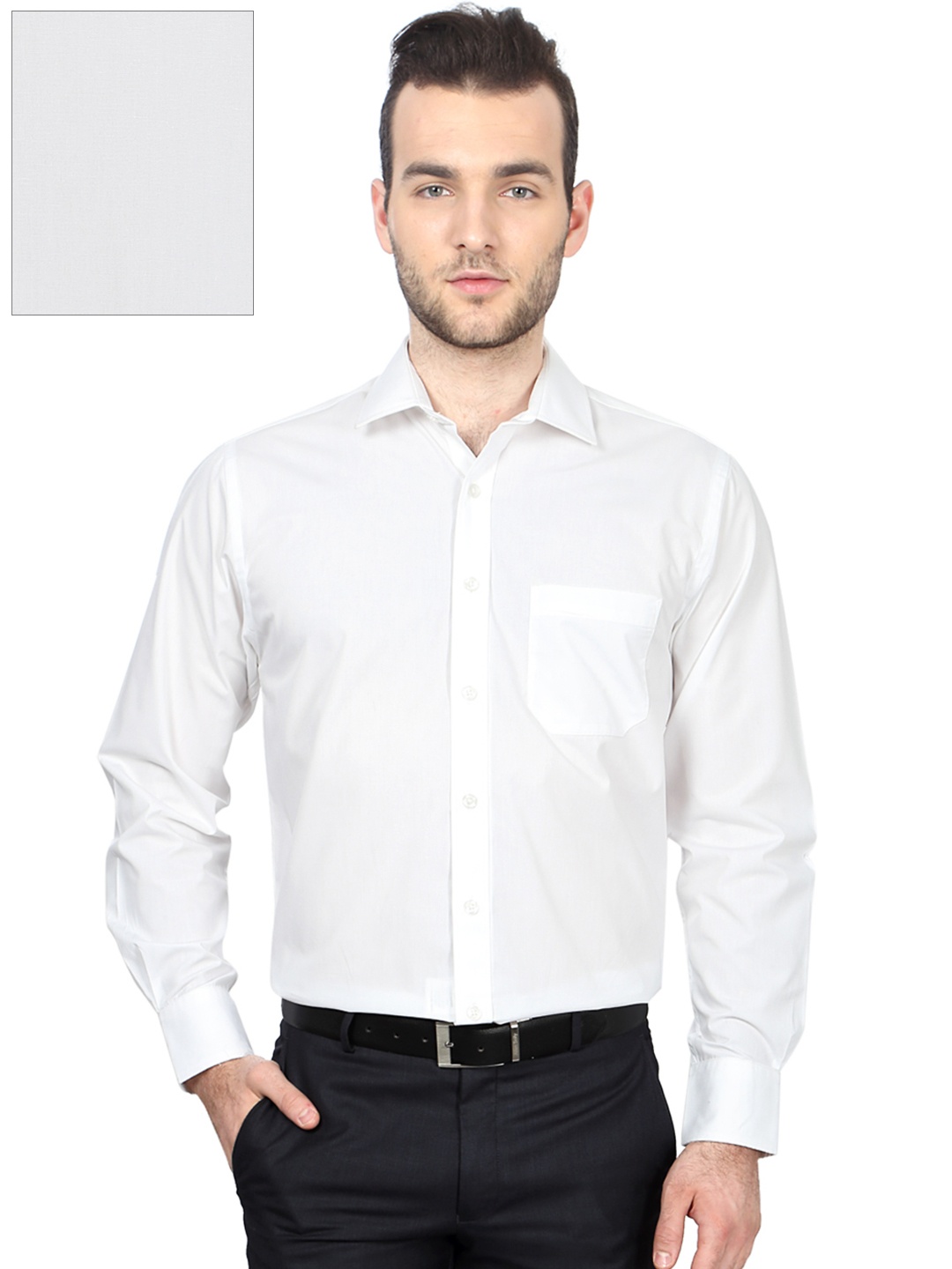 

Peter England Men White Nuvo Fit Solid Formal Shirt