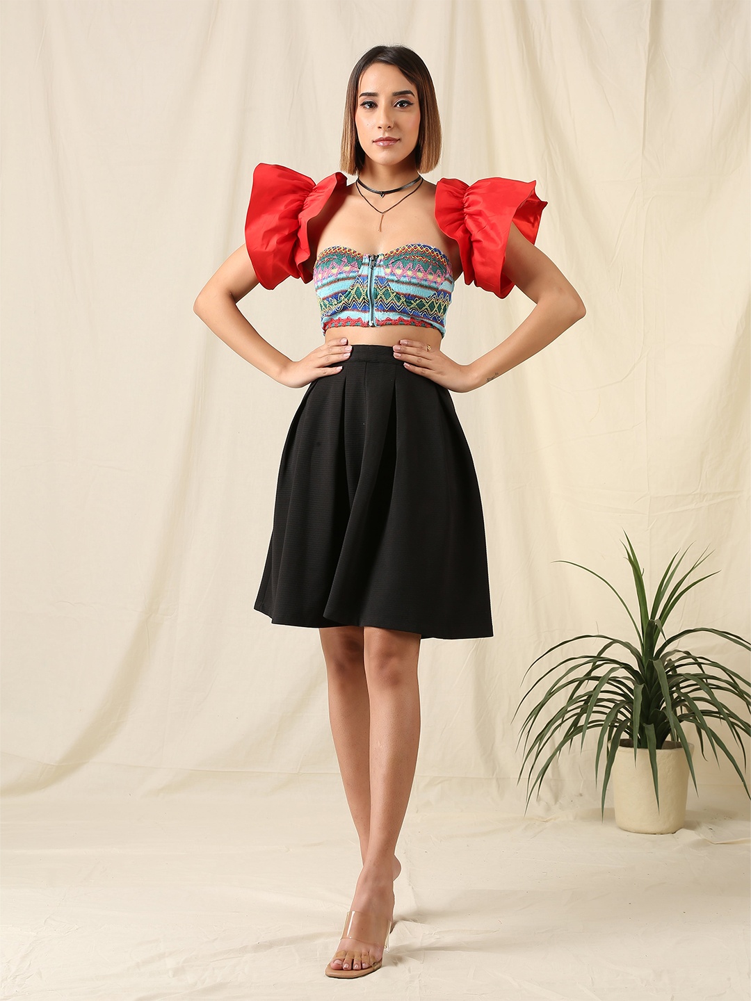 

Heart Up My Sleeves Women Red Shrug