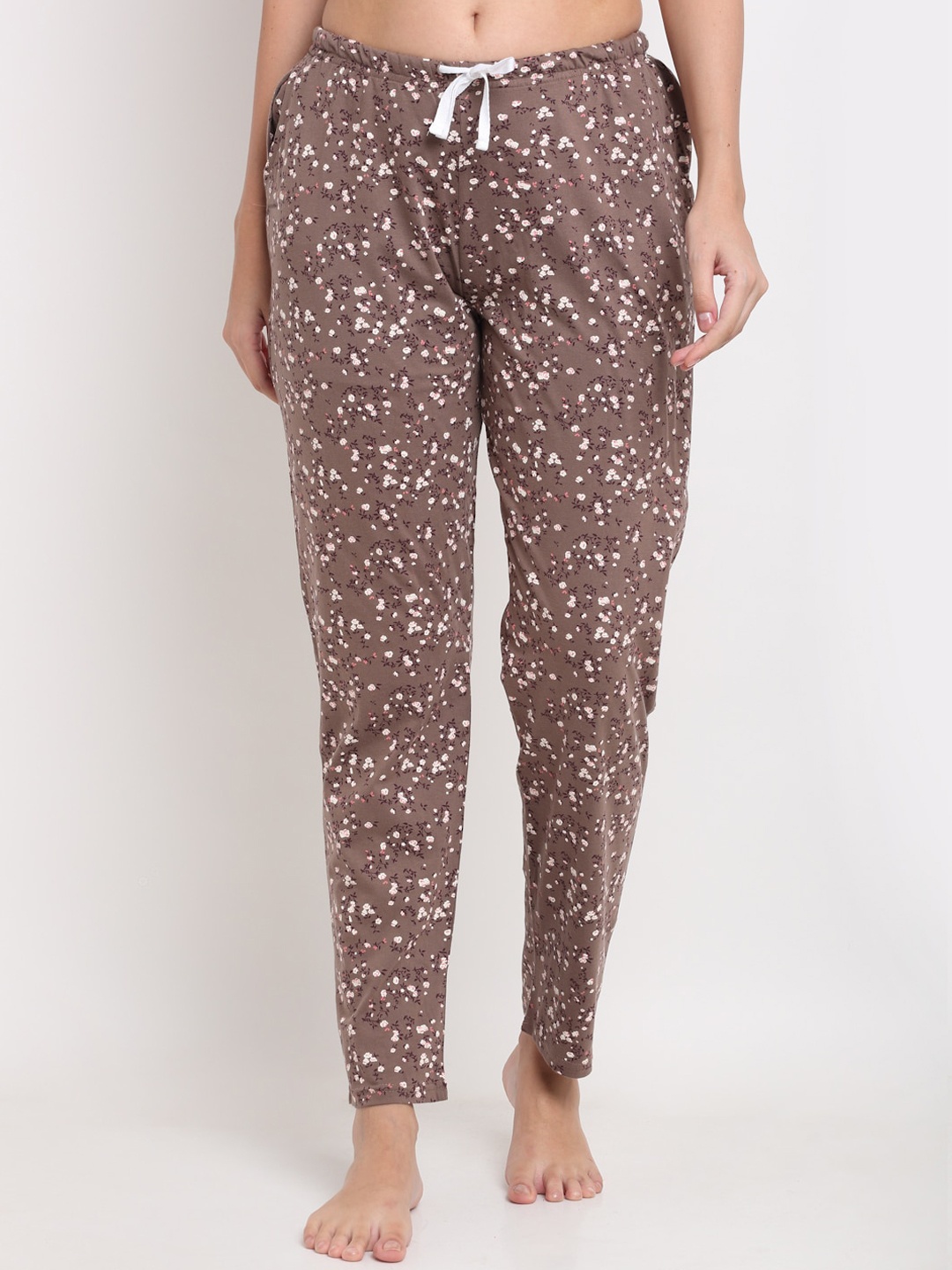 

Kanvin Women Brown Printed Lounge Pants