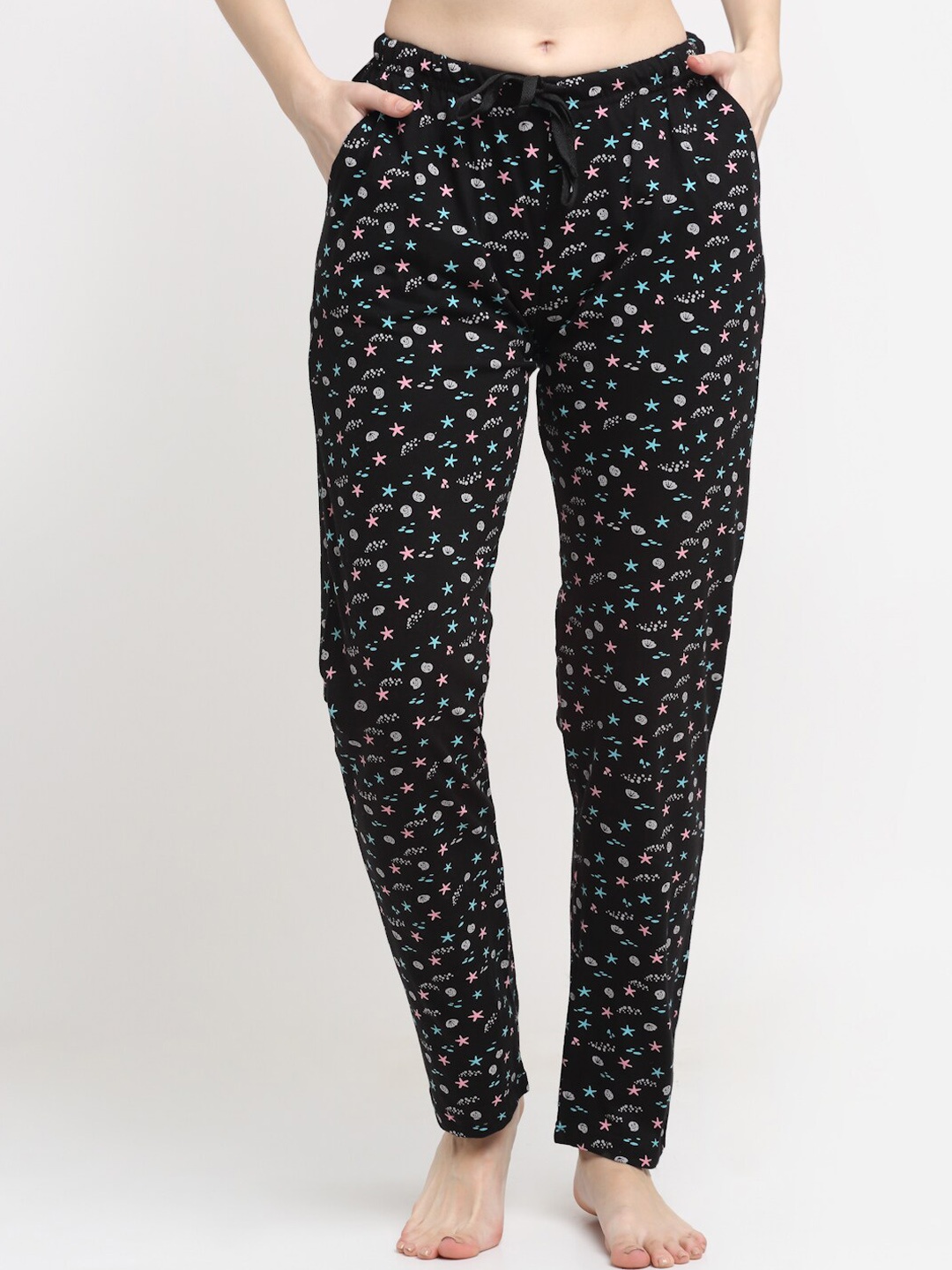 

Kanvin Women Black Printed Lounge Pants